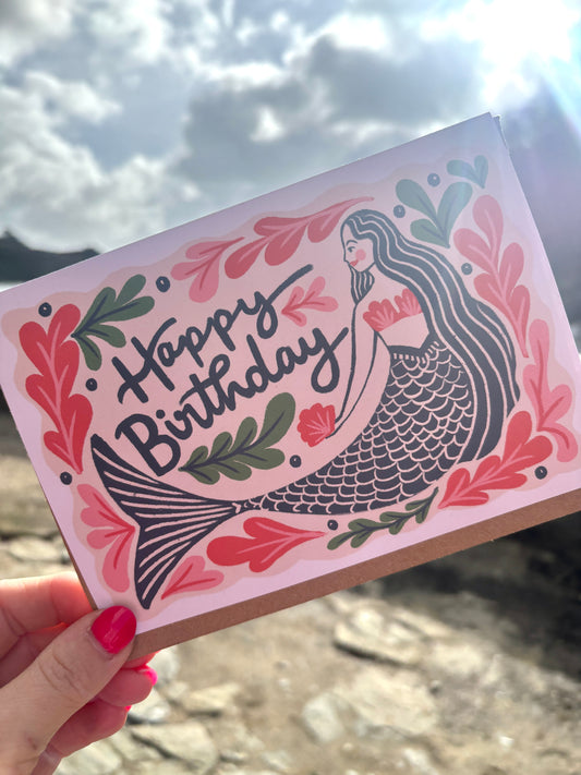 Happy Birthday Mermaid Greetings Card