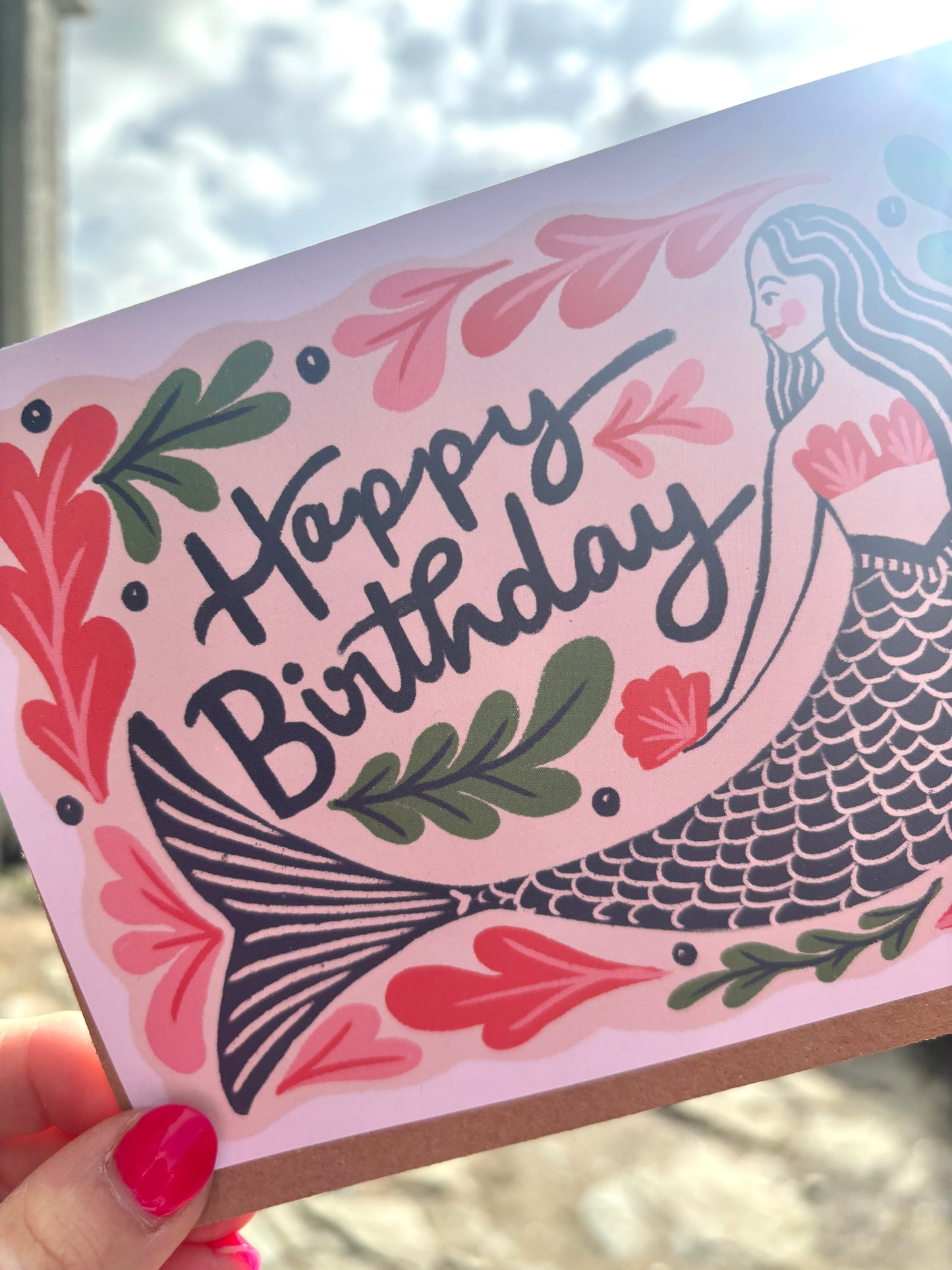 Happy Birthday Mermaid Greetings Card