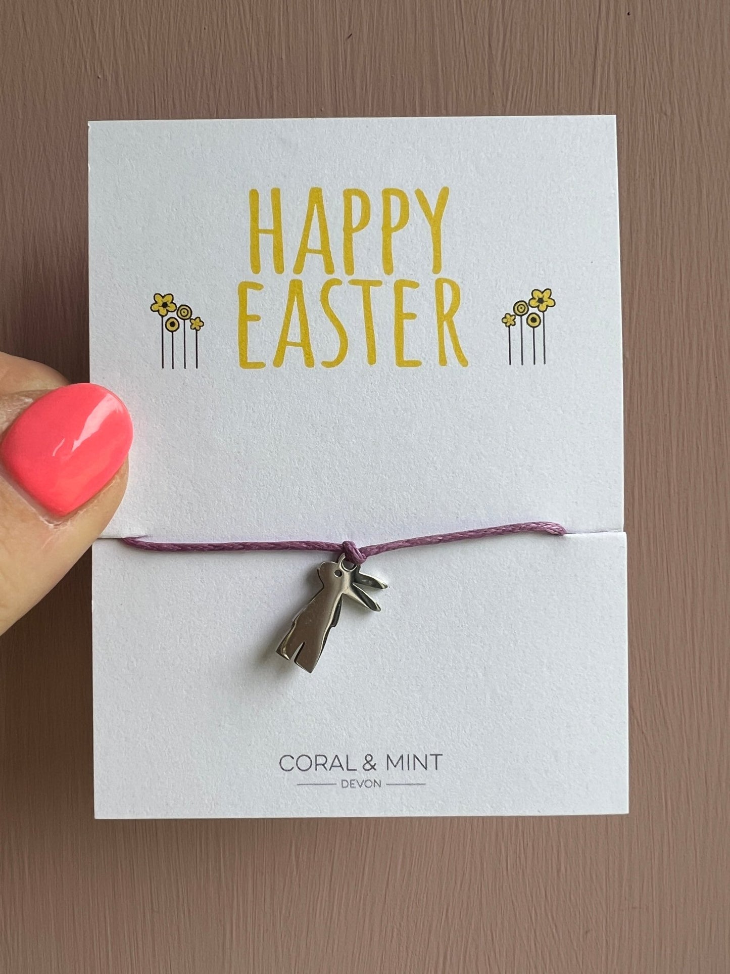 Hoppy Easter String Bracelet Bangle Anklet with Bunny/Rabbit Charm - Readymoney Beach Shop