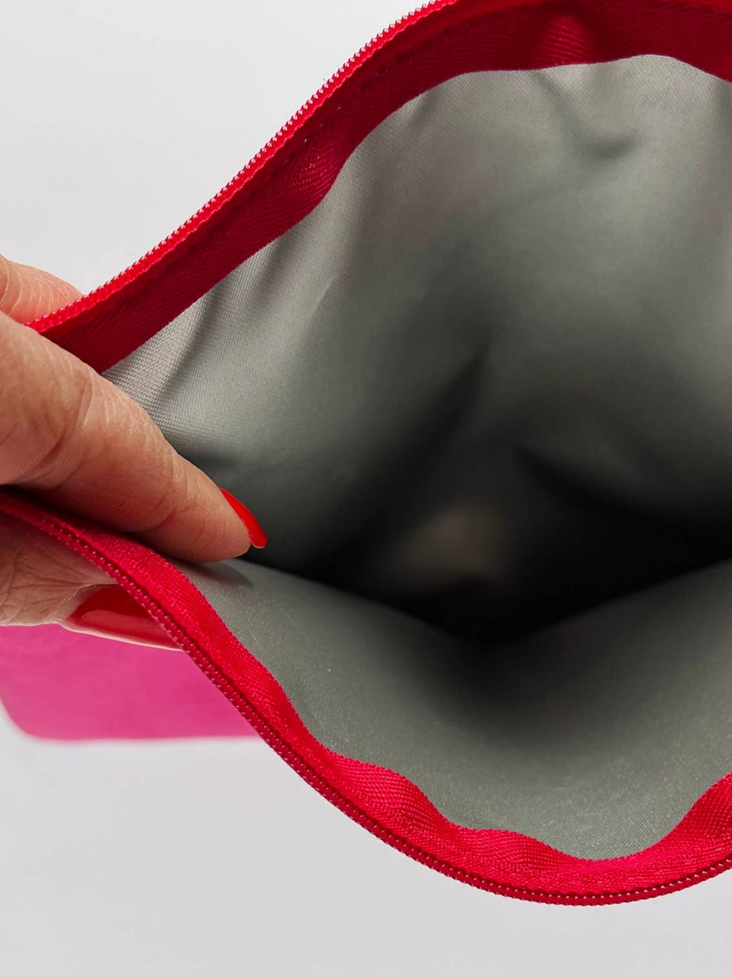 Joy Pink Red & Gold Waterproof Zipped Purse Pouch
