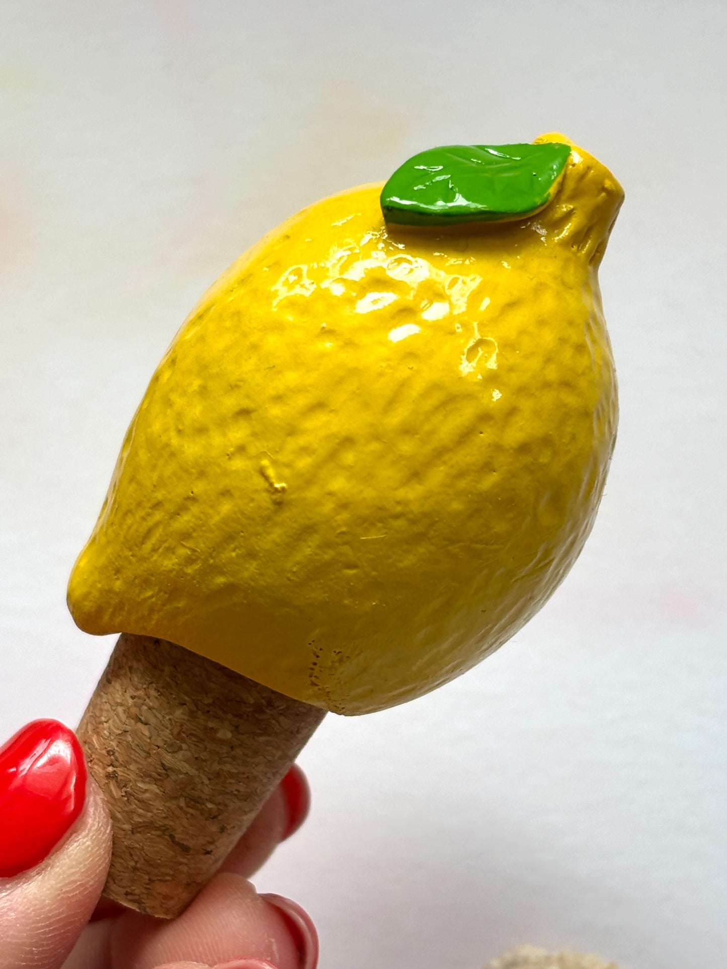Lemon Cork Bottle Stopper