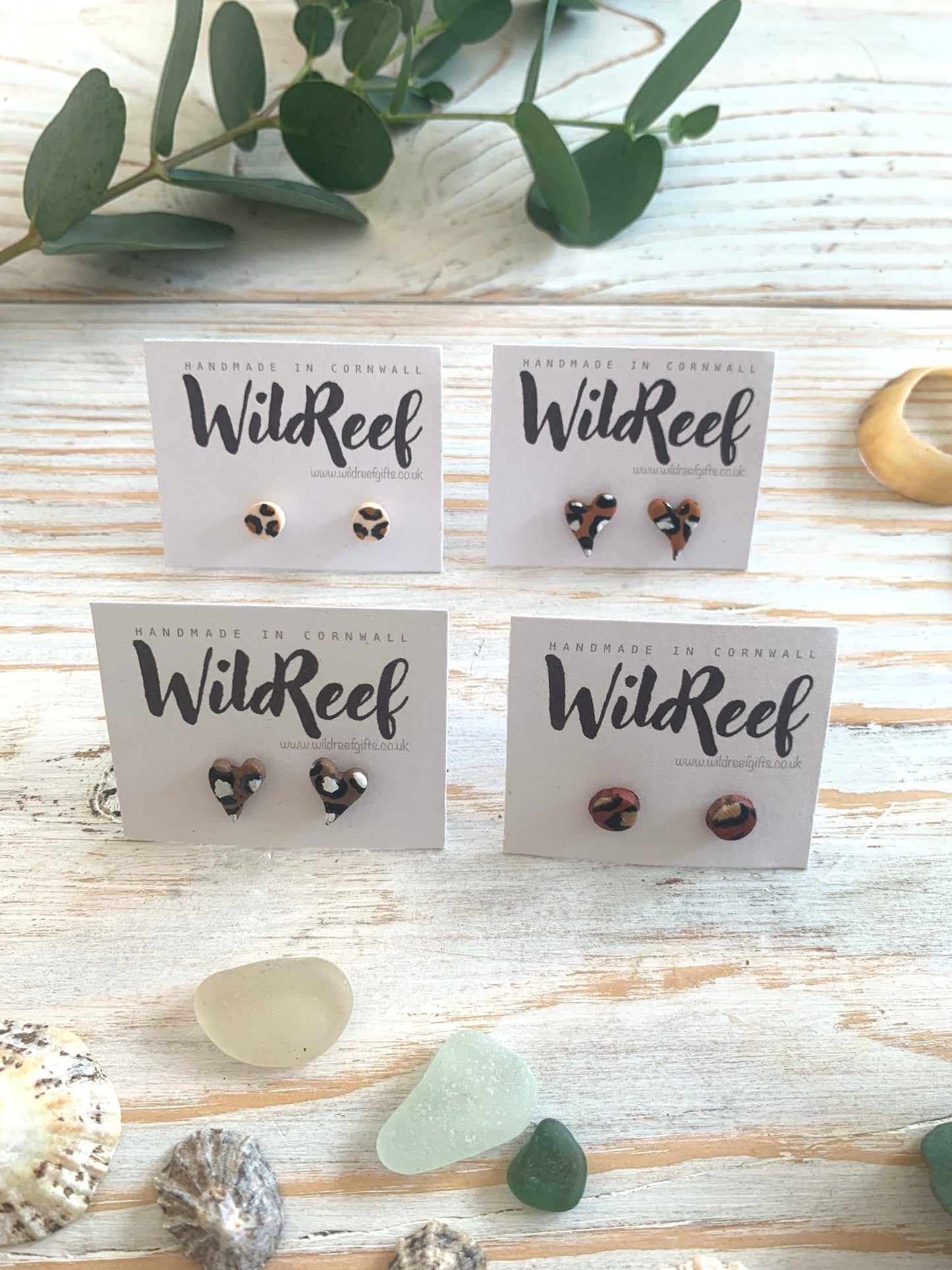 Leopard Print Mini Studs - Readymoney Beach Shop