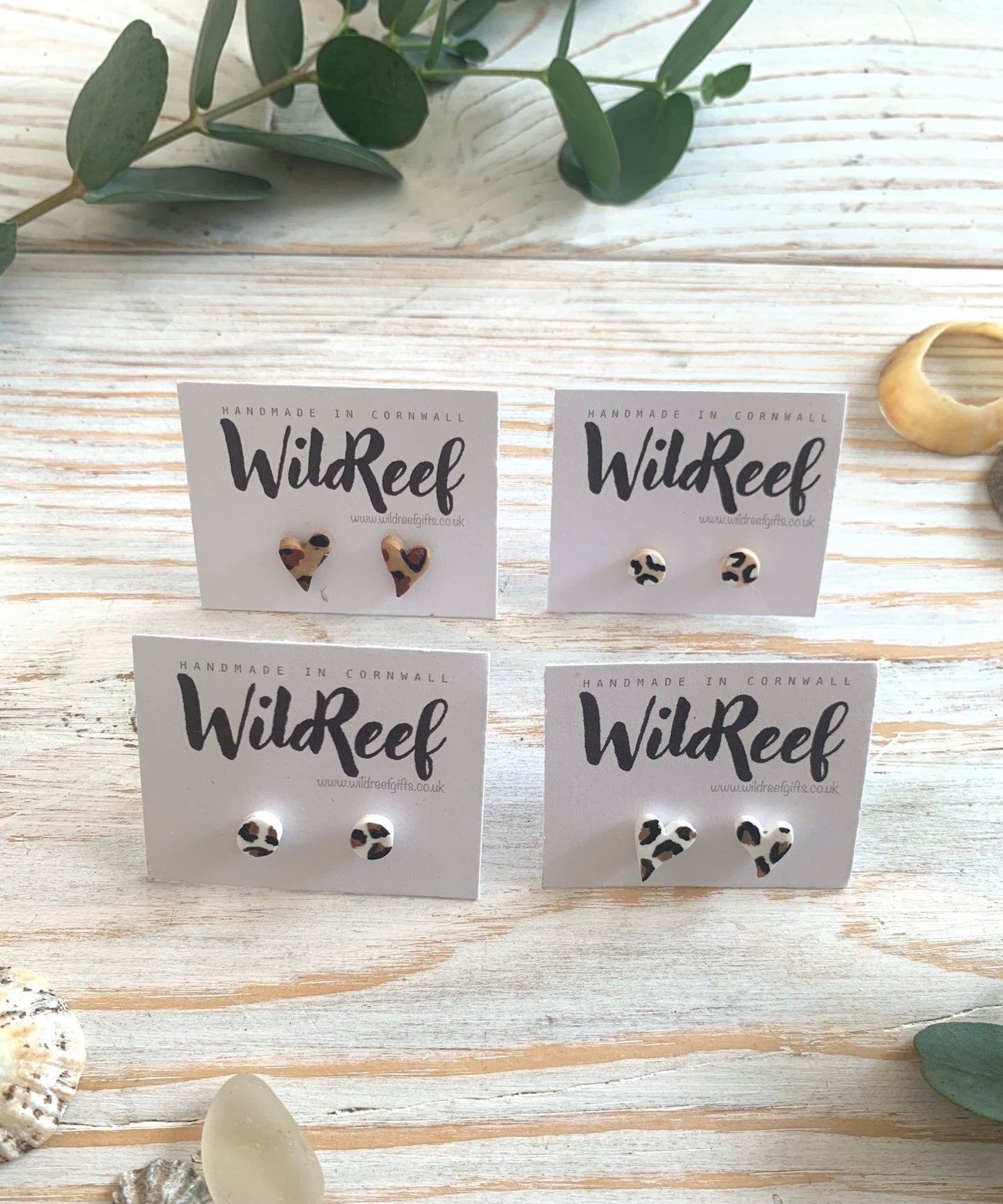 Leopard Print Mini Studs - Readymoney Beach Shop