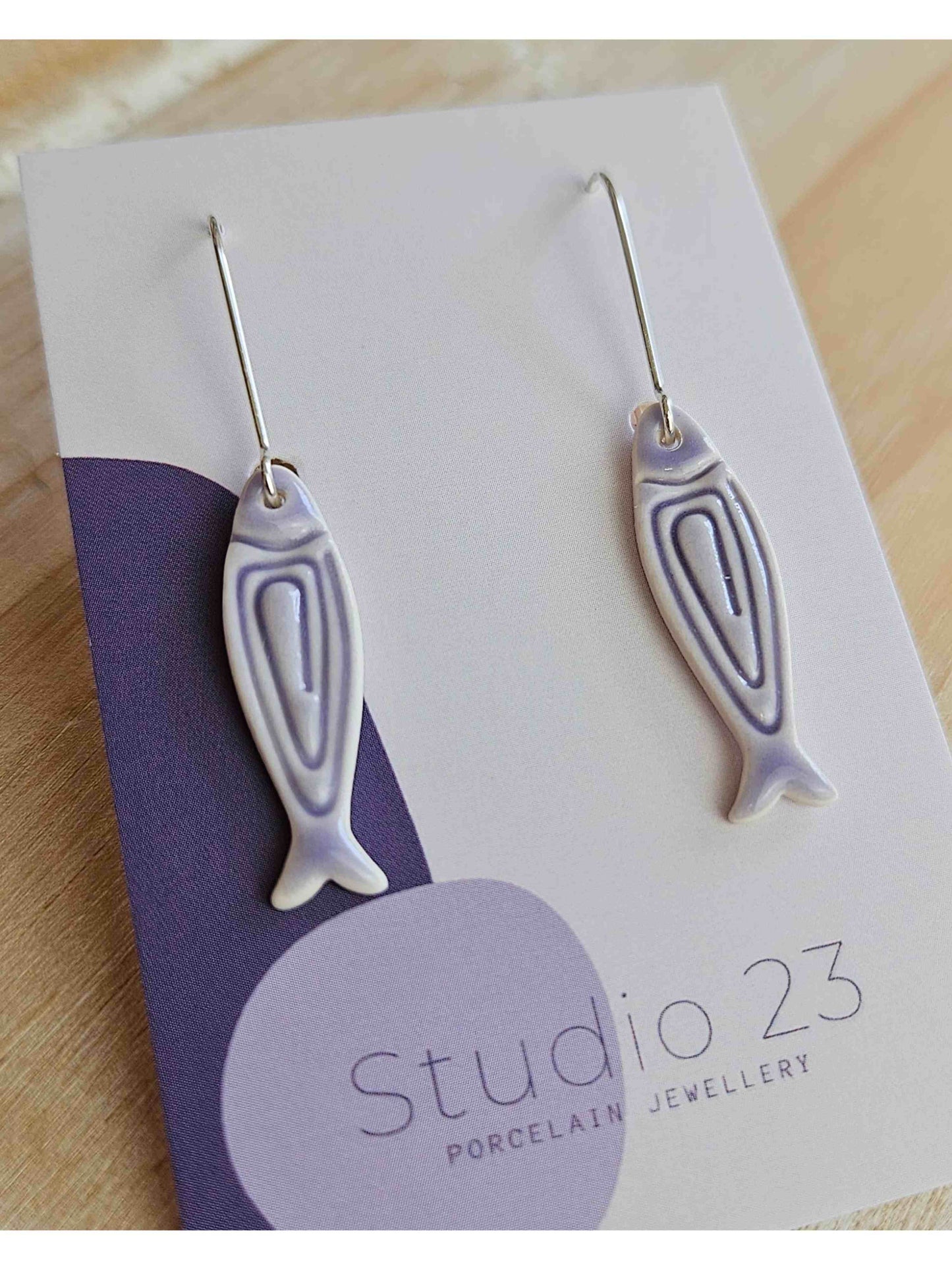 Drop Sardine Earring Pair