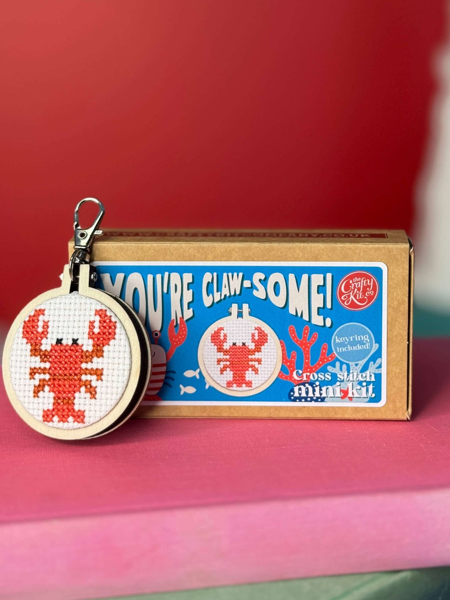 You're Claw-some! Lobster Mini Matchbox Cross Stitch Kit