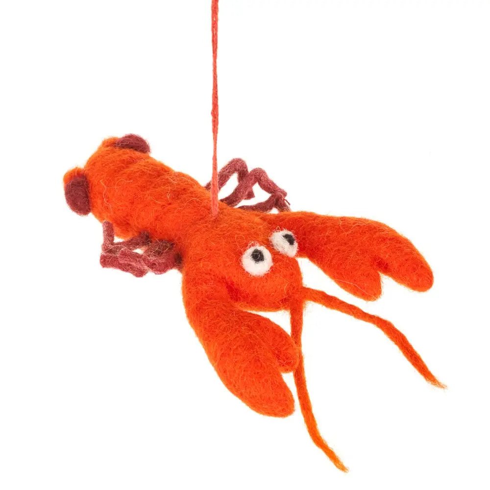 Louella the Lobster Felt Hanging Decoration - Readymoney Beach Shop