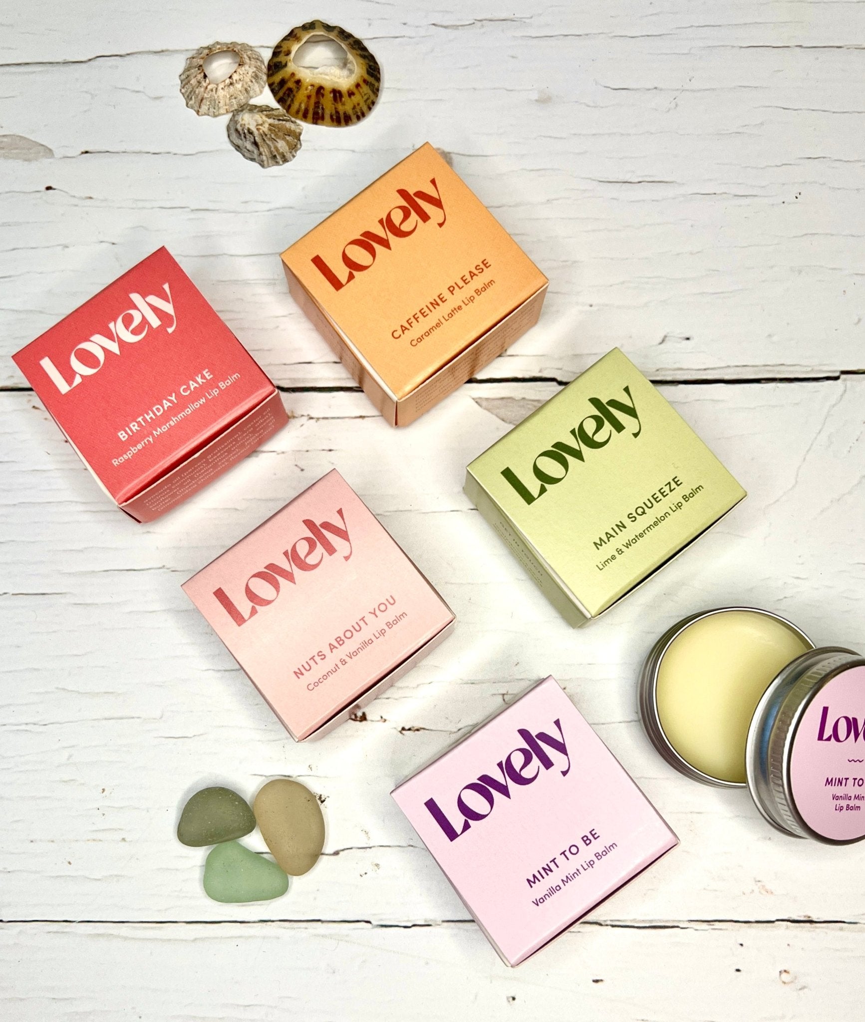 lovely lip balm variety pack—handmade, fruity and cozy blends in tins for natural skincare, gifting, and everyday hydration