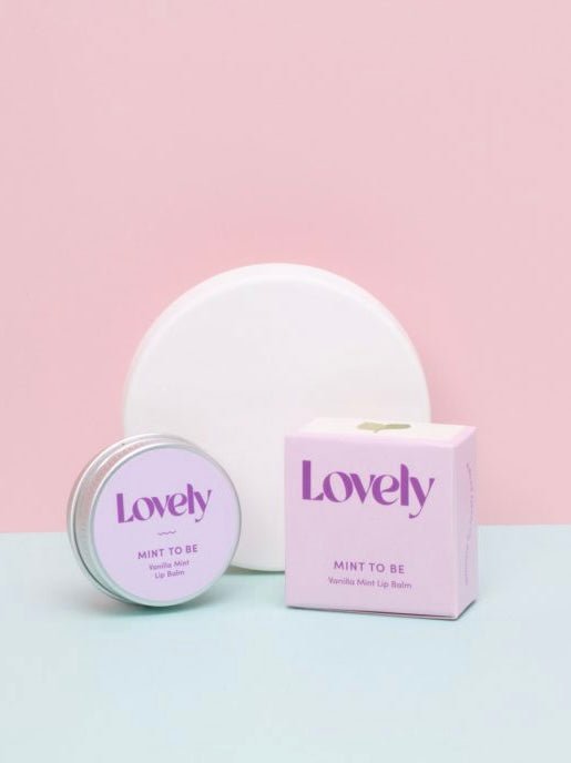 lovely peppermint & vanilla lip balm—handmade, soothing, minty blend in a pastel tin for natural skincare and gifting