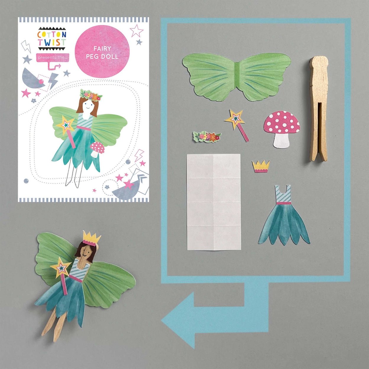 Make Your Own Fairy Peg Doll Kit - Readymoney Beach Shop