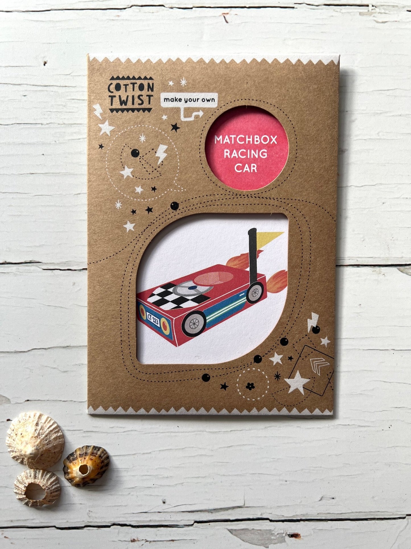 cotton twist 'Make Your Own' matchbox racing car kit DIY model build for kids fun craft activity & unique gift for boys