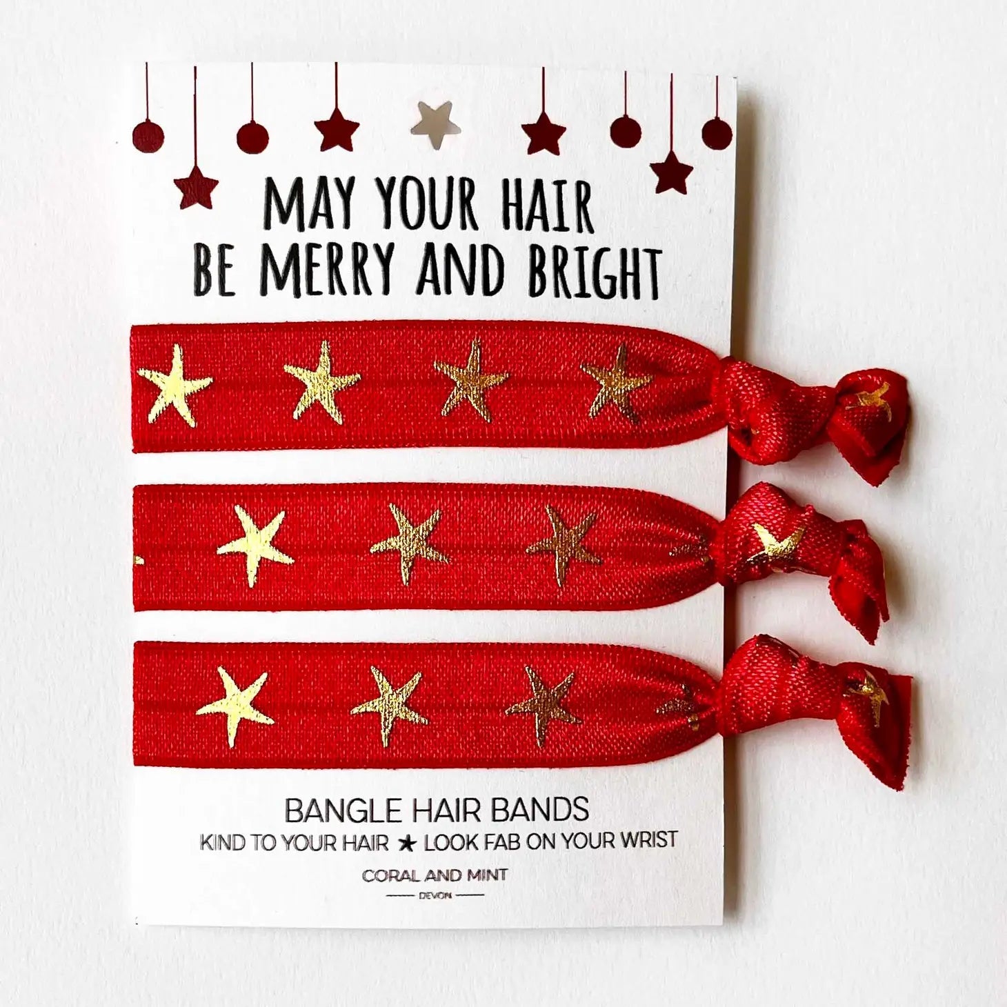 May Your Hair Be Merry & Bright Festive Christmas Bangle Hair Bands - Readymoney Beach Shop