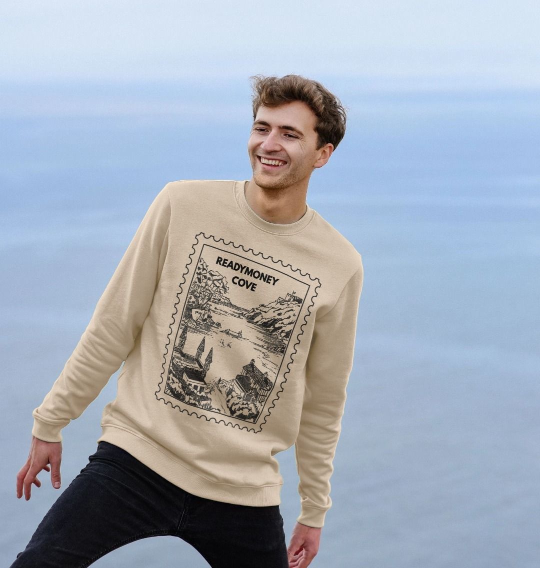 oat men’s sweatshirt – Readymoney Cove stamp pullover, soft coastal layer for slow mornings and scenic getaways