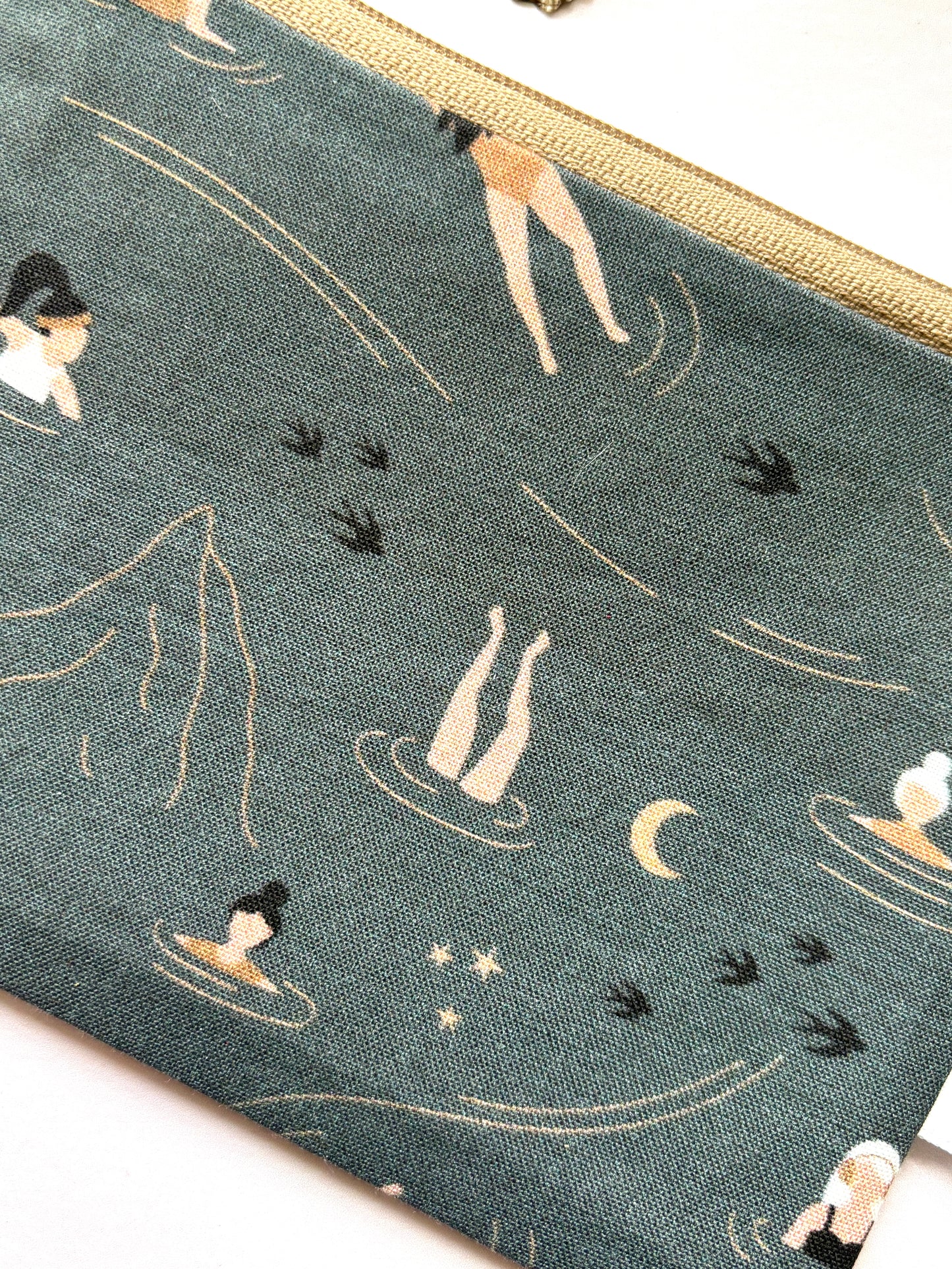 Midnight Swimmers Patterned Fabric Purse