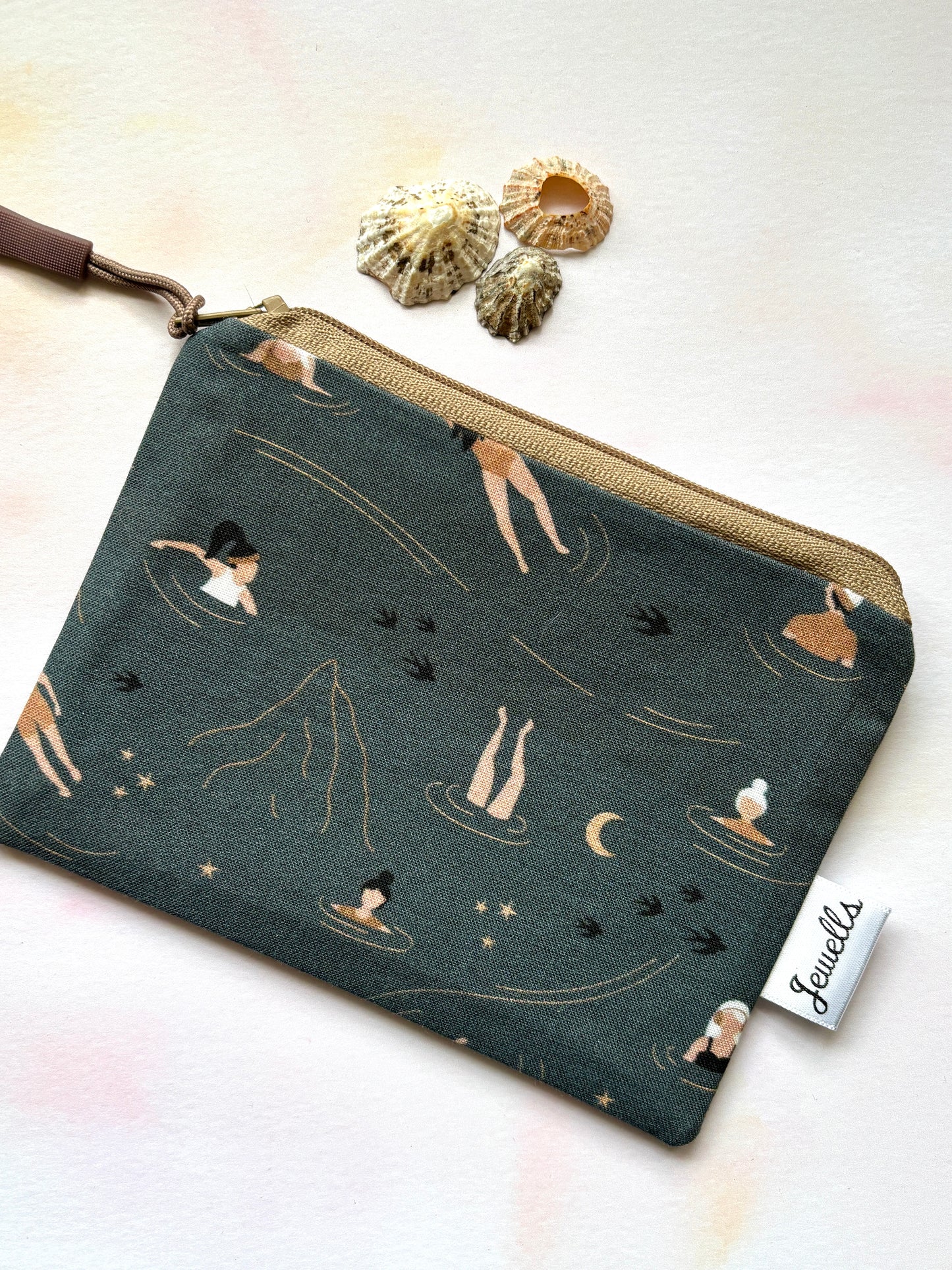 Midnight Swimmers Patterned Fabric Purse