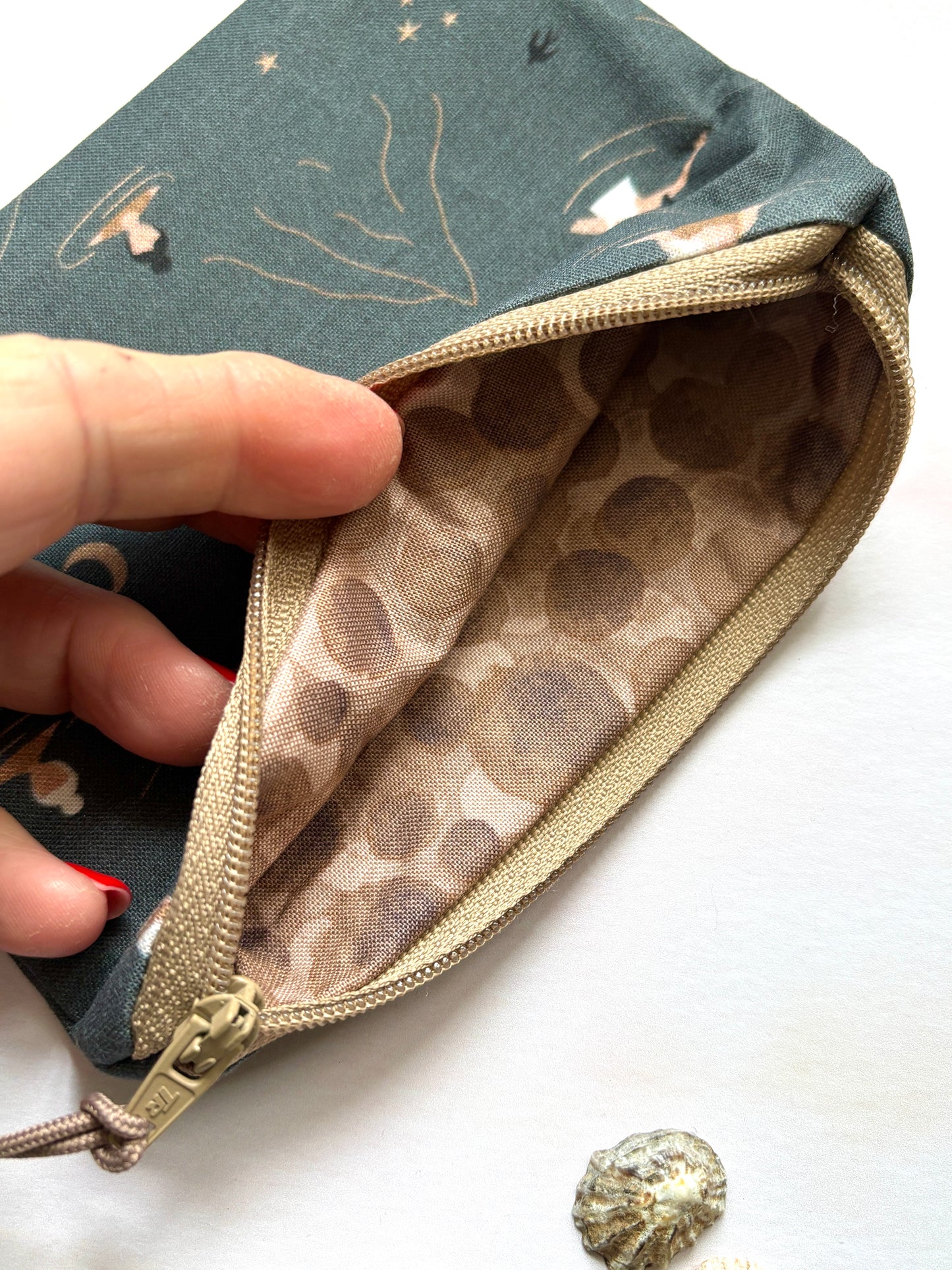 Midnight Swimmers Patterned Fabric Purse