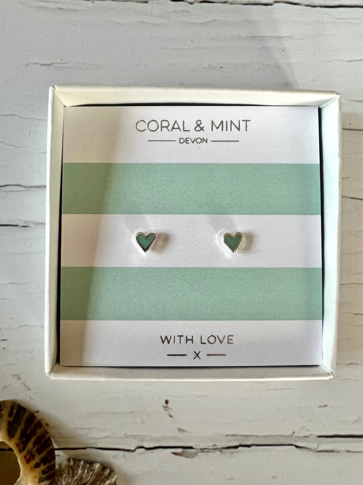 Mini Enamel Heart Stud Earrings - Readymoney Beach Shop