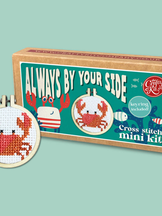 Always By Your Side Mini Crab Matchbox Cross Stitch Kit