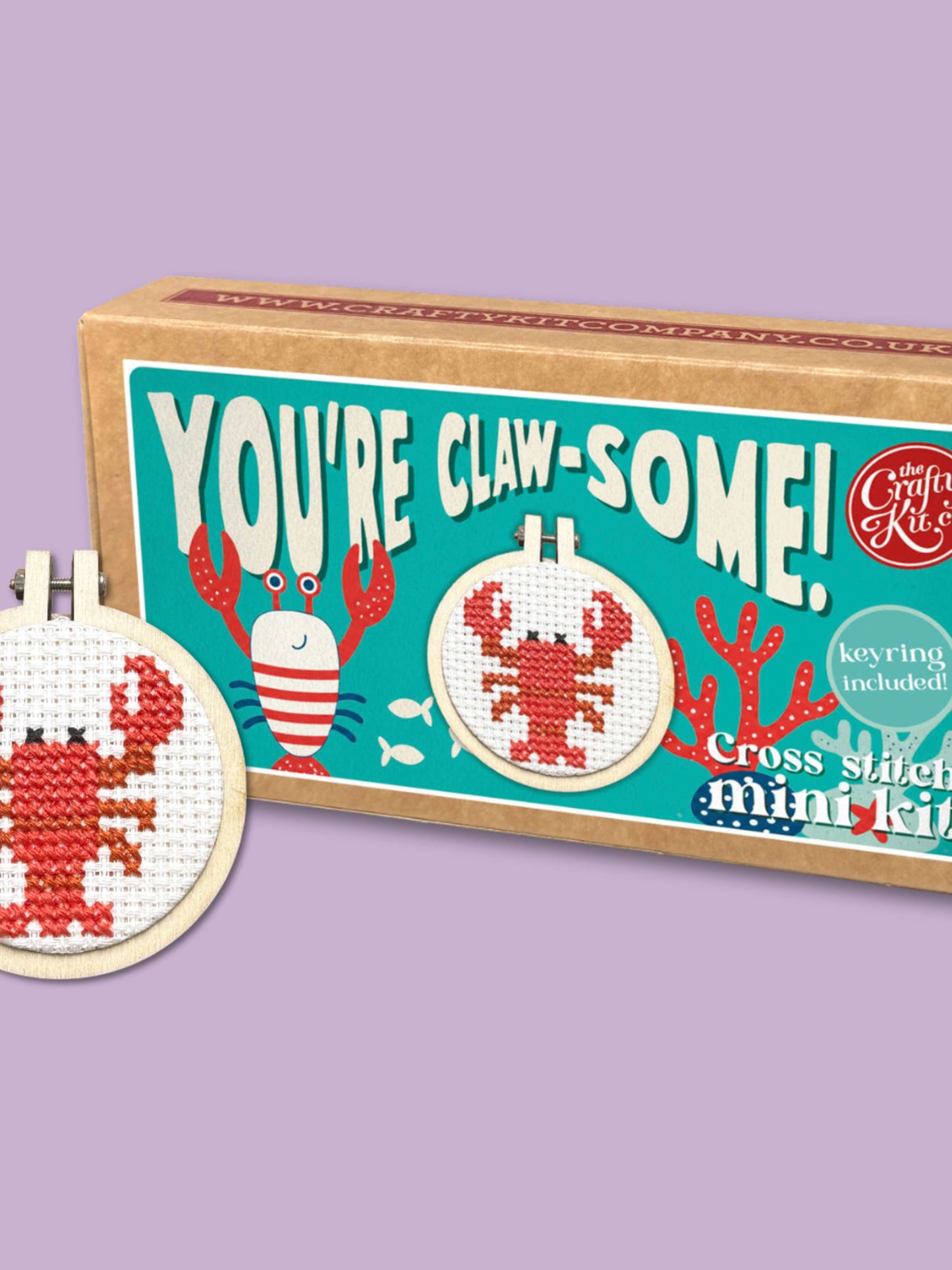 You're Claw-some! Lobster Mini Matchbox Cross Stitch Kit