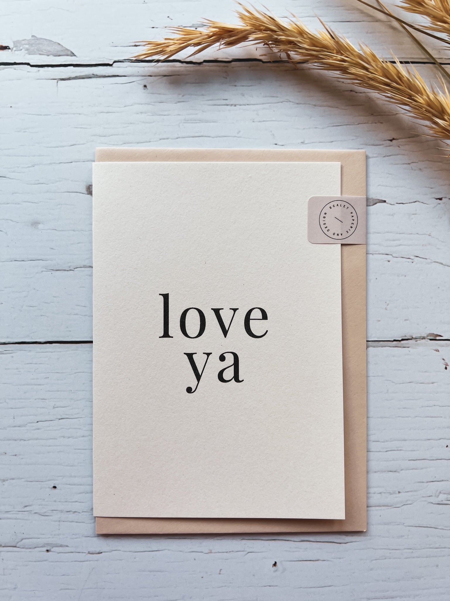 Minimalist Valentine's Cards: Love Ya & Love You - Readymoney Beach Shop