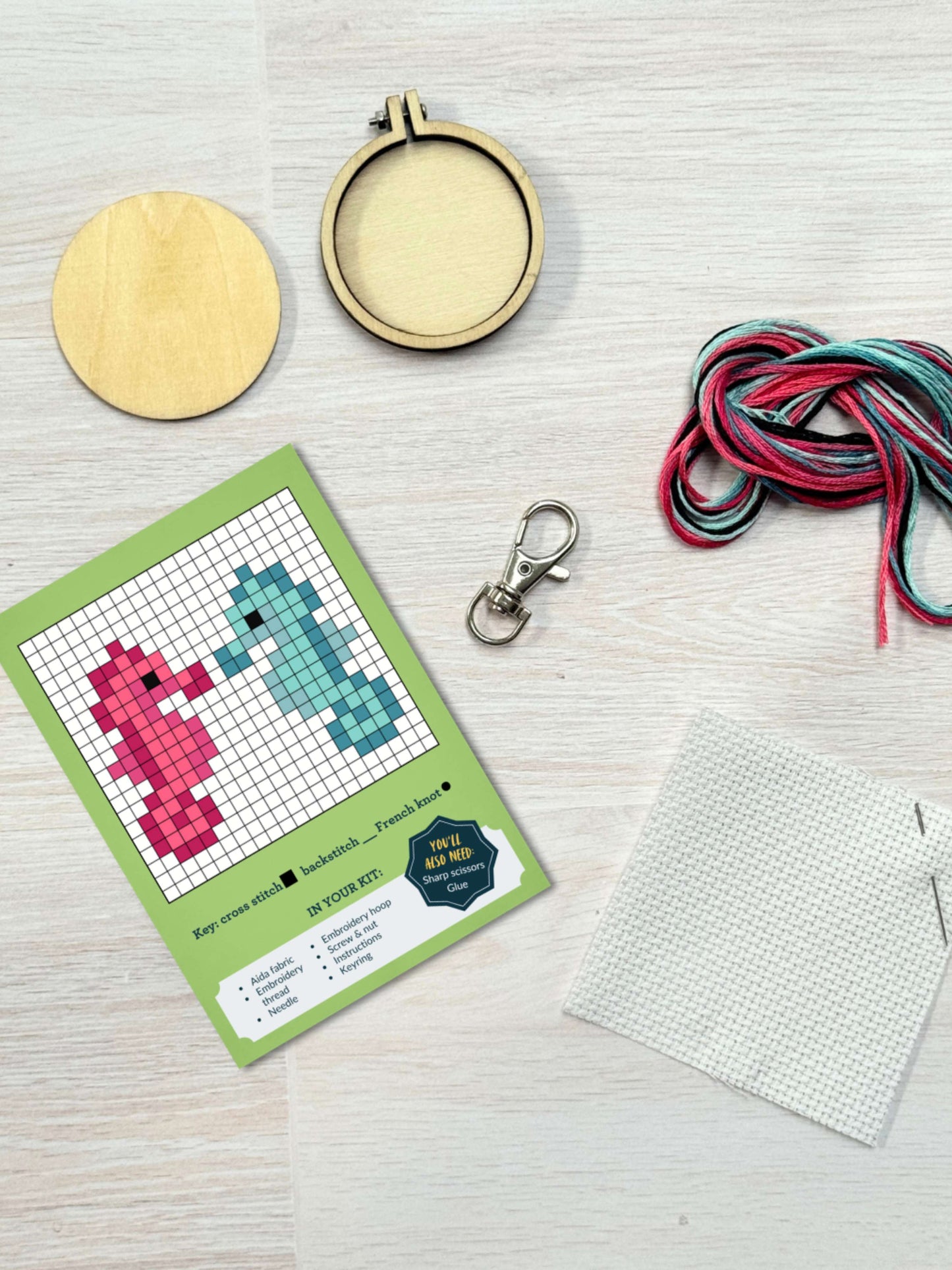 Seariously Glad We're Friends Mini Seahorses Matchbox Cross Stitch Kit