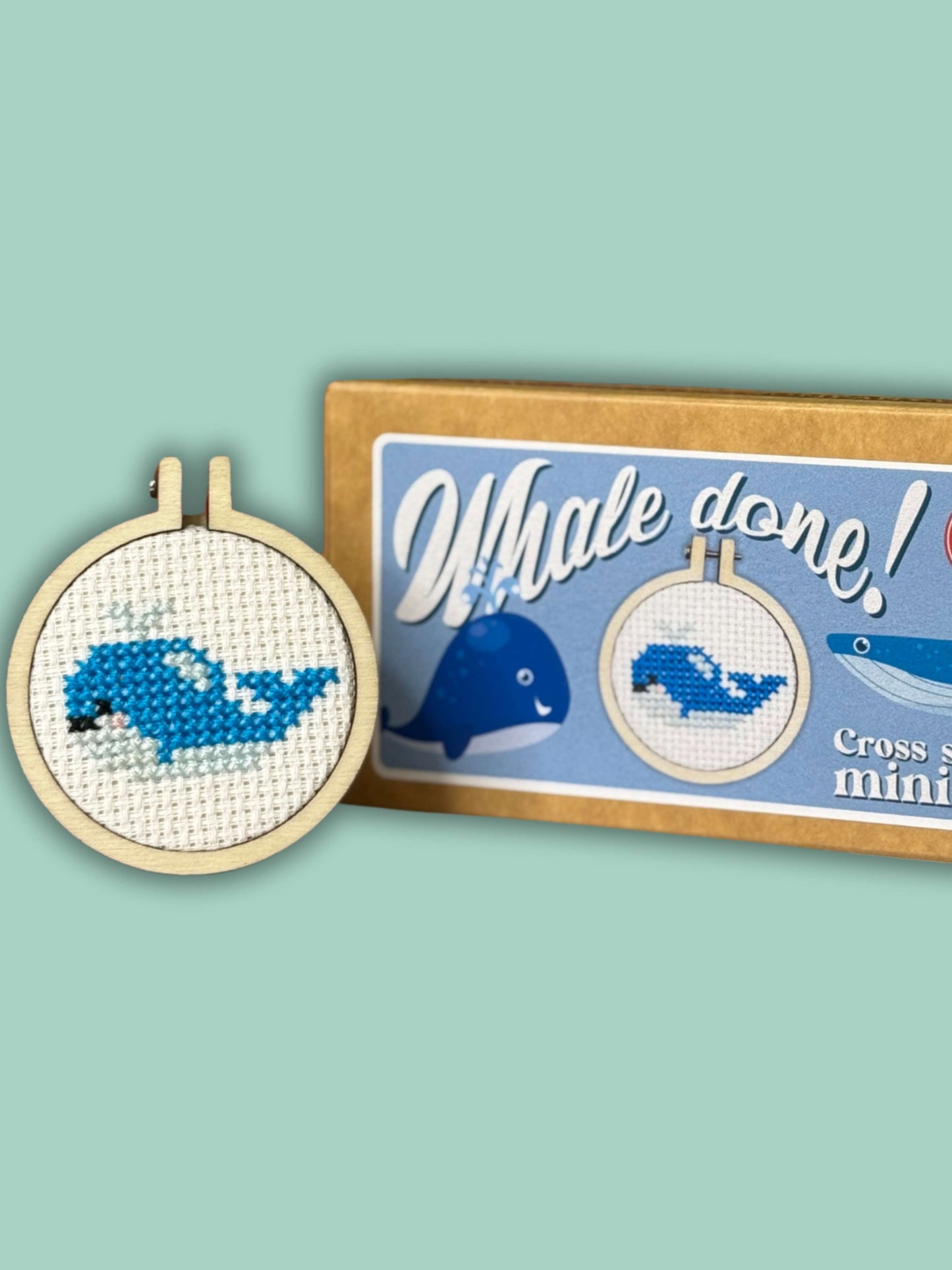 Whale Done! Mini Matchbox Cross Stitch Kit