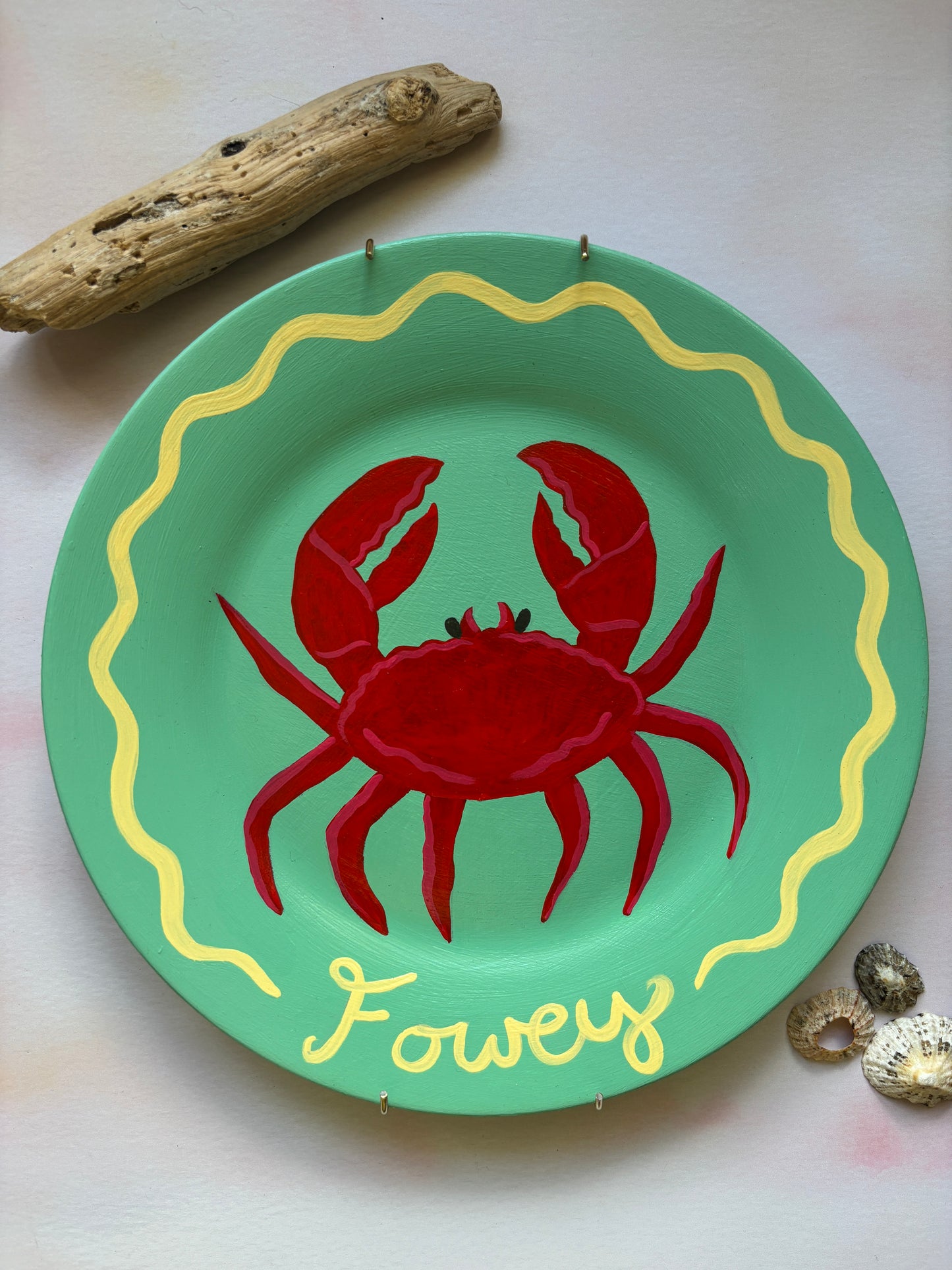 Handpainted Colourful Fowey Sealife Plates