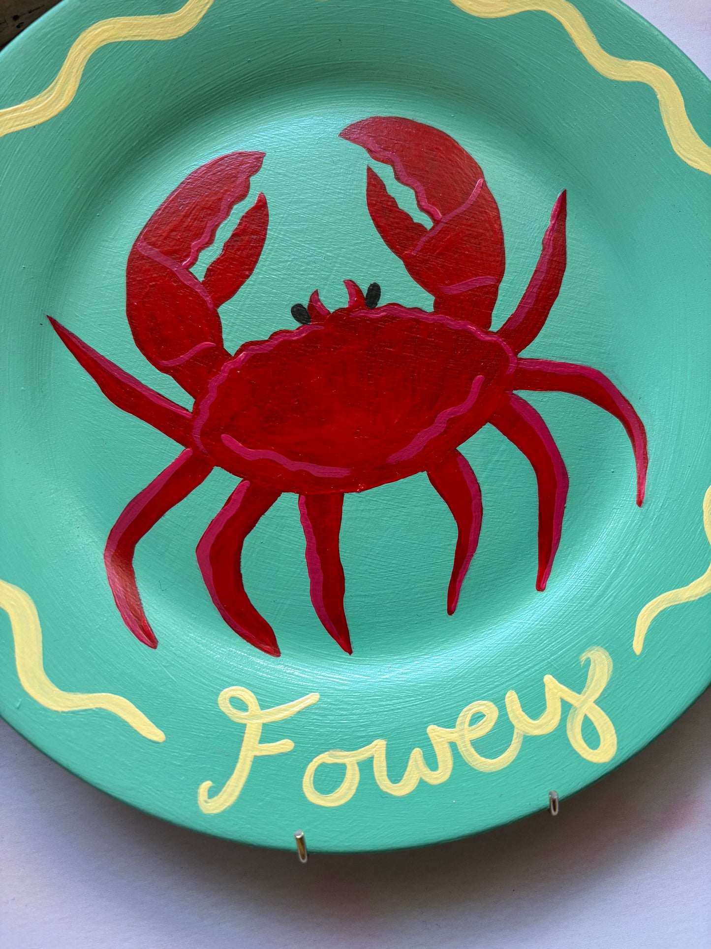 Handpainted Colourful Fowey Sealife Plates