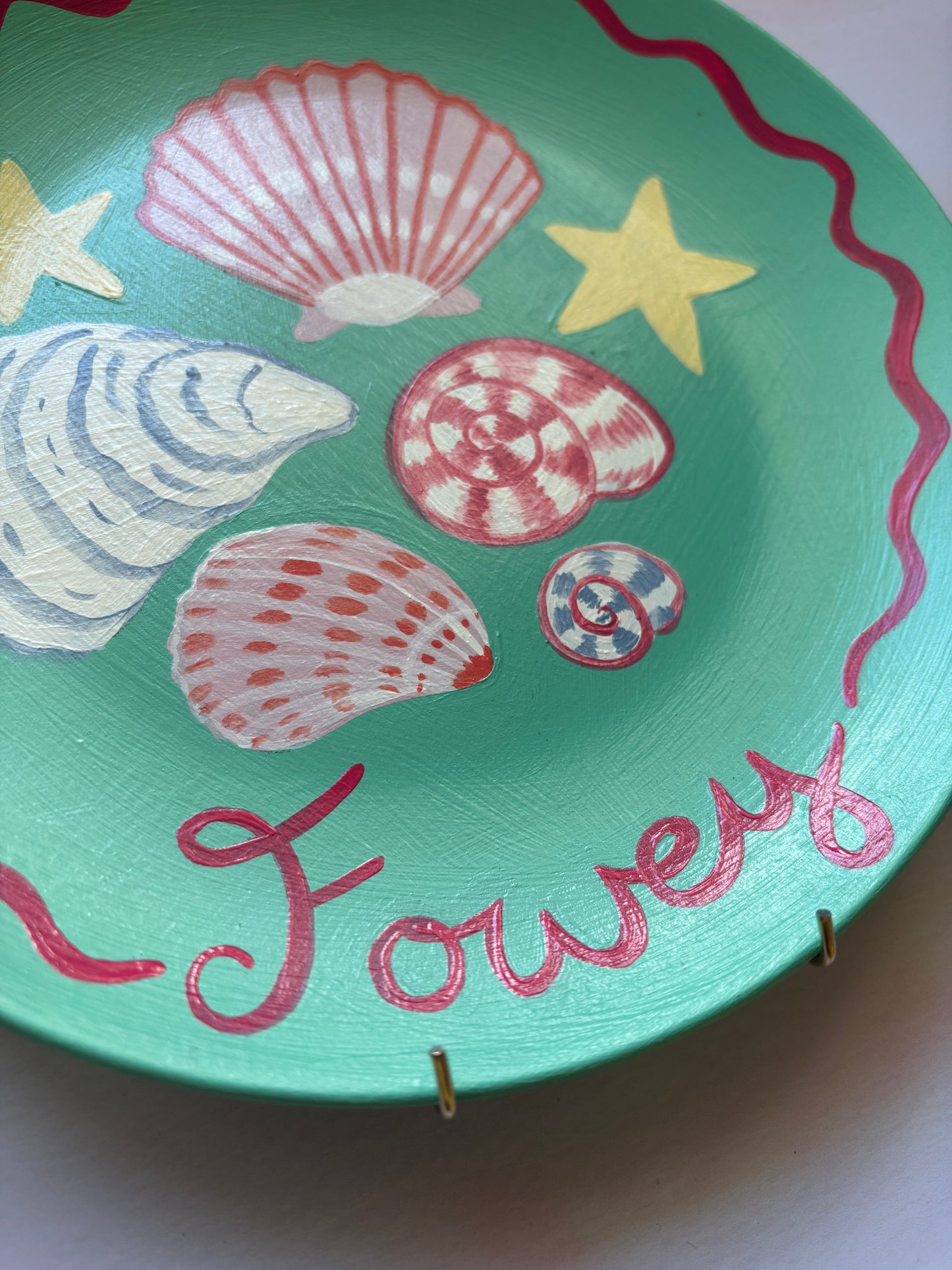 Handpainted Colourful Fowey Sealife Plates