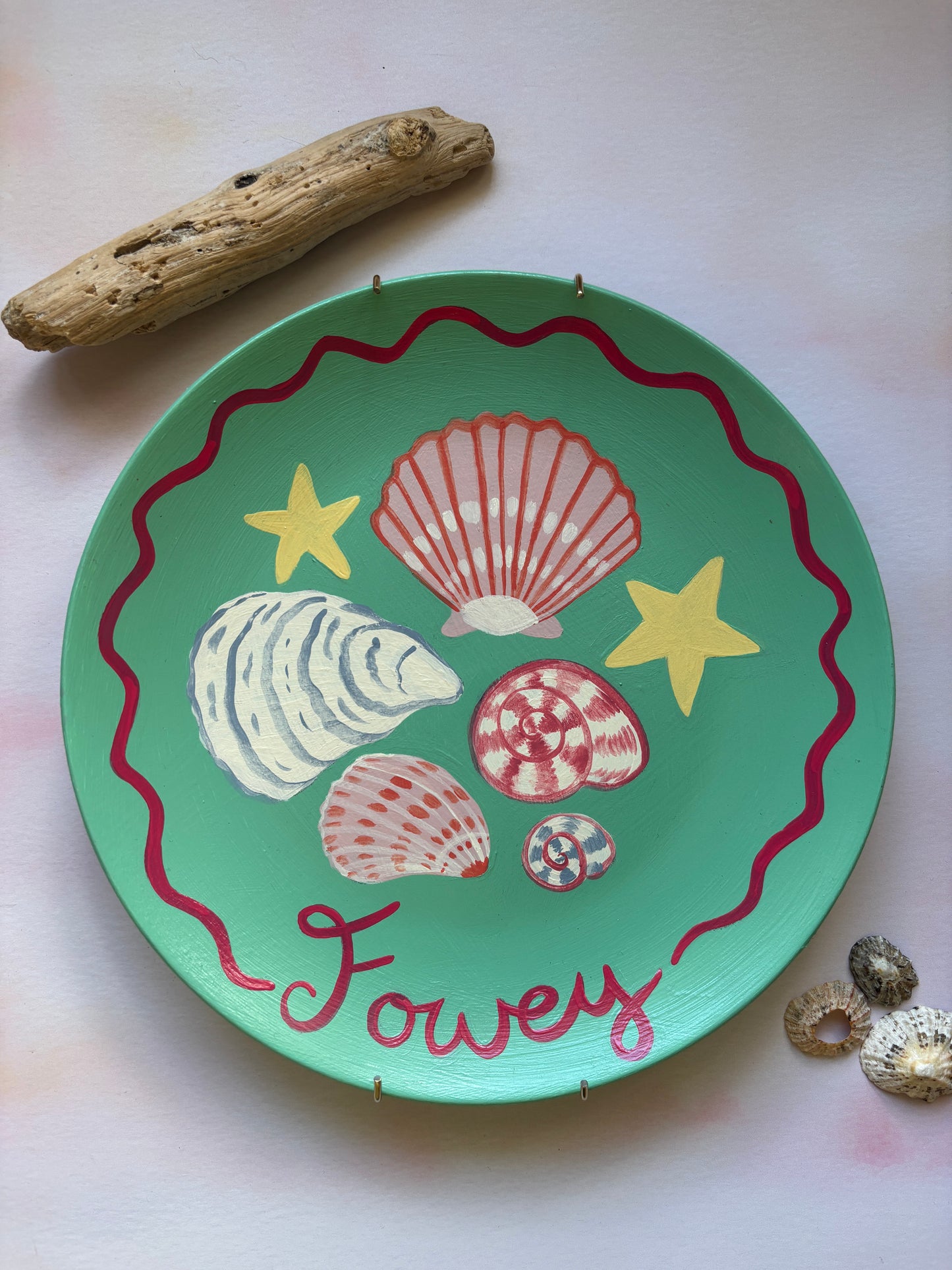 Handpainted Colourful Fowey Sealife Plates