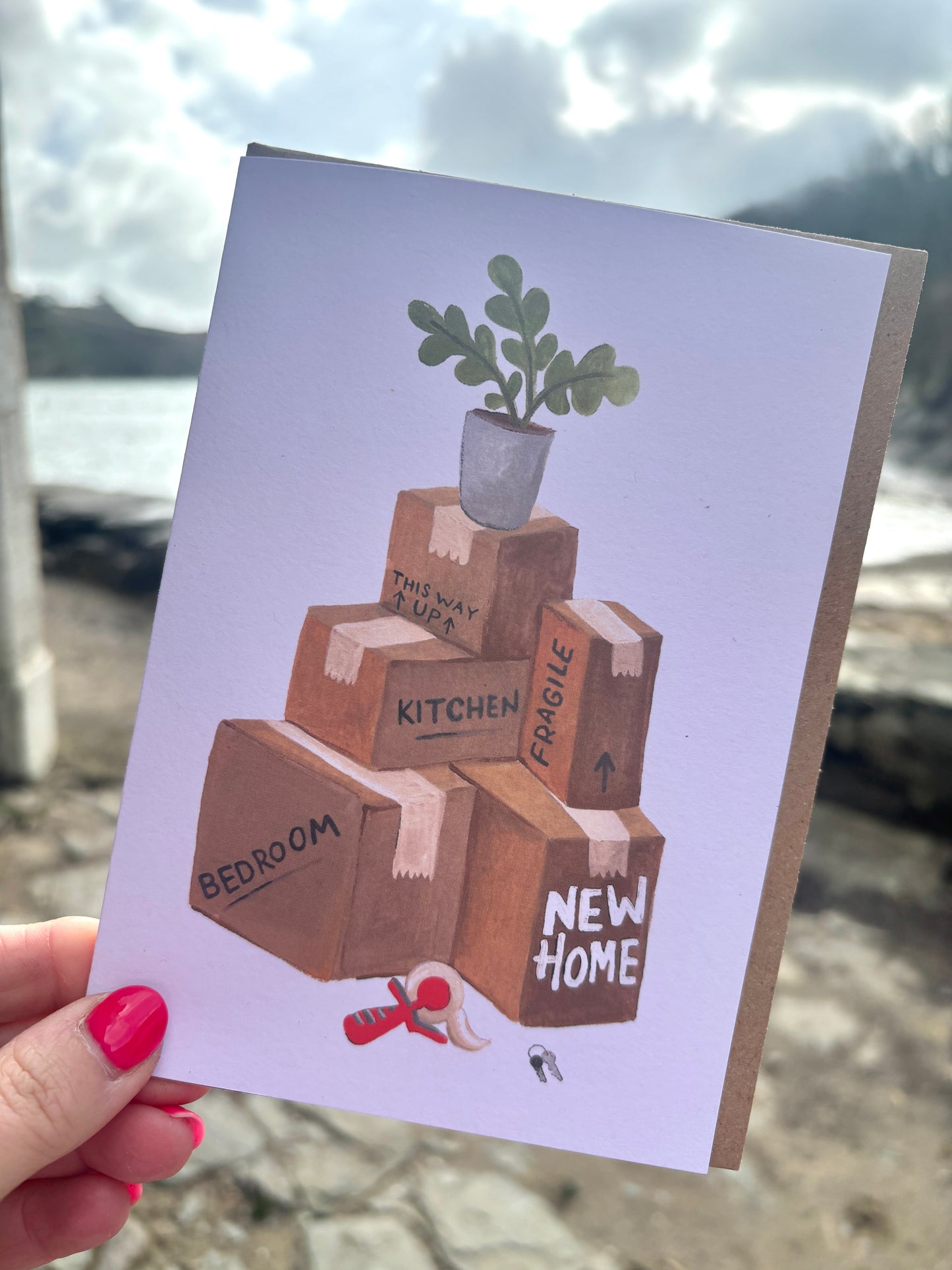 Moving Boxes New Home Greetings Card