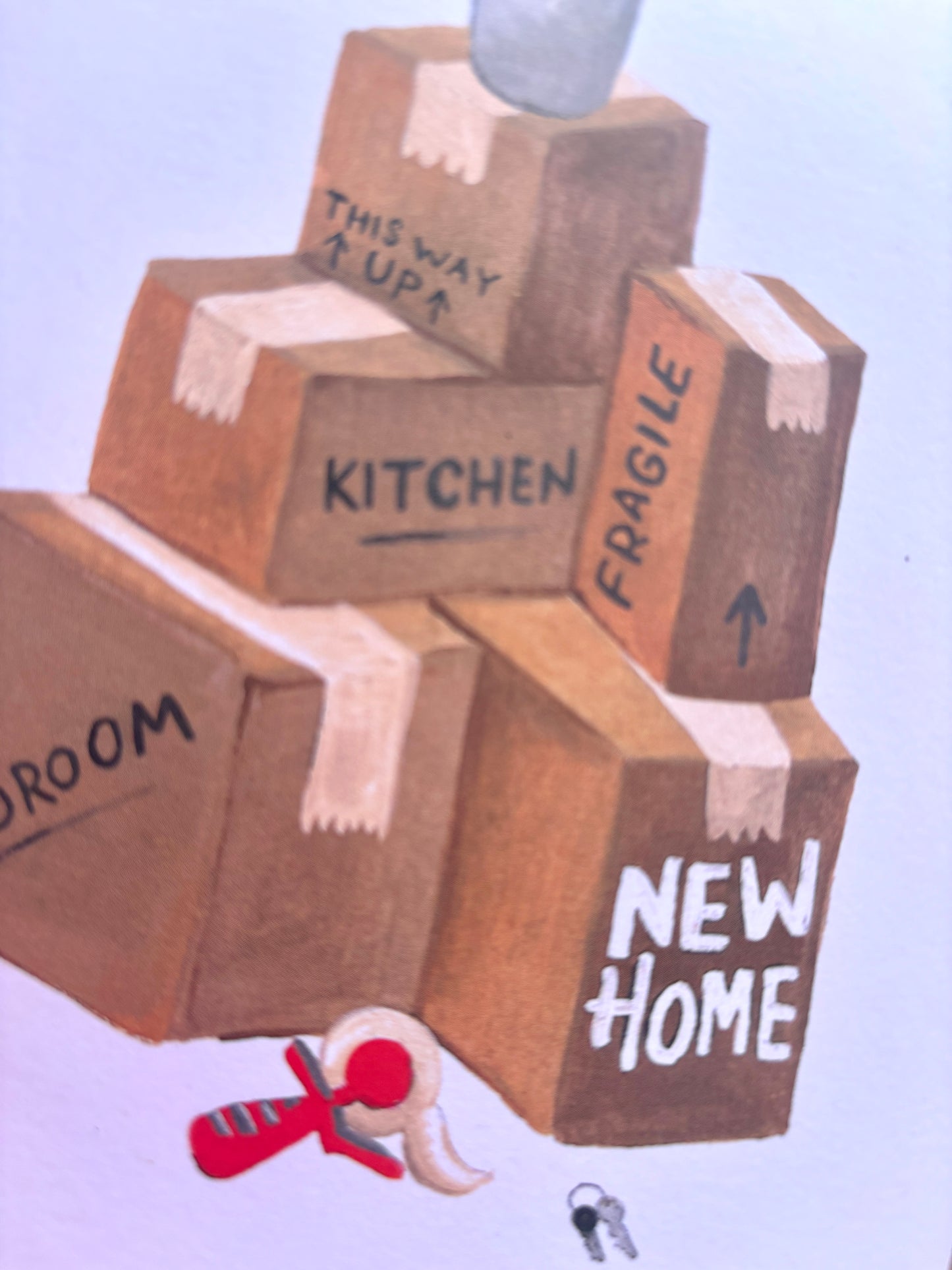 Moving Boxes New Home Greetings Card