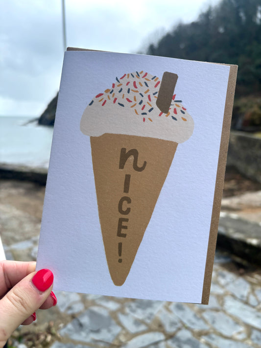 Nice! Ice Cream Greetings Card