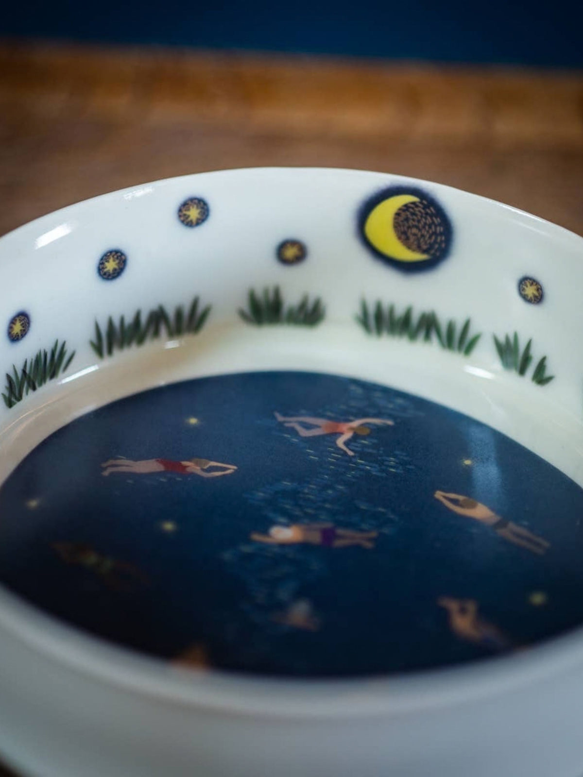 Night Swimmers Handmade Fine Porcelain Bowl