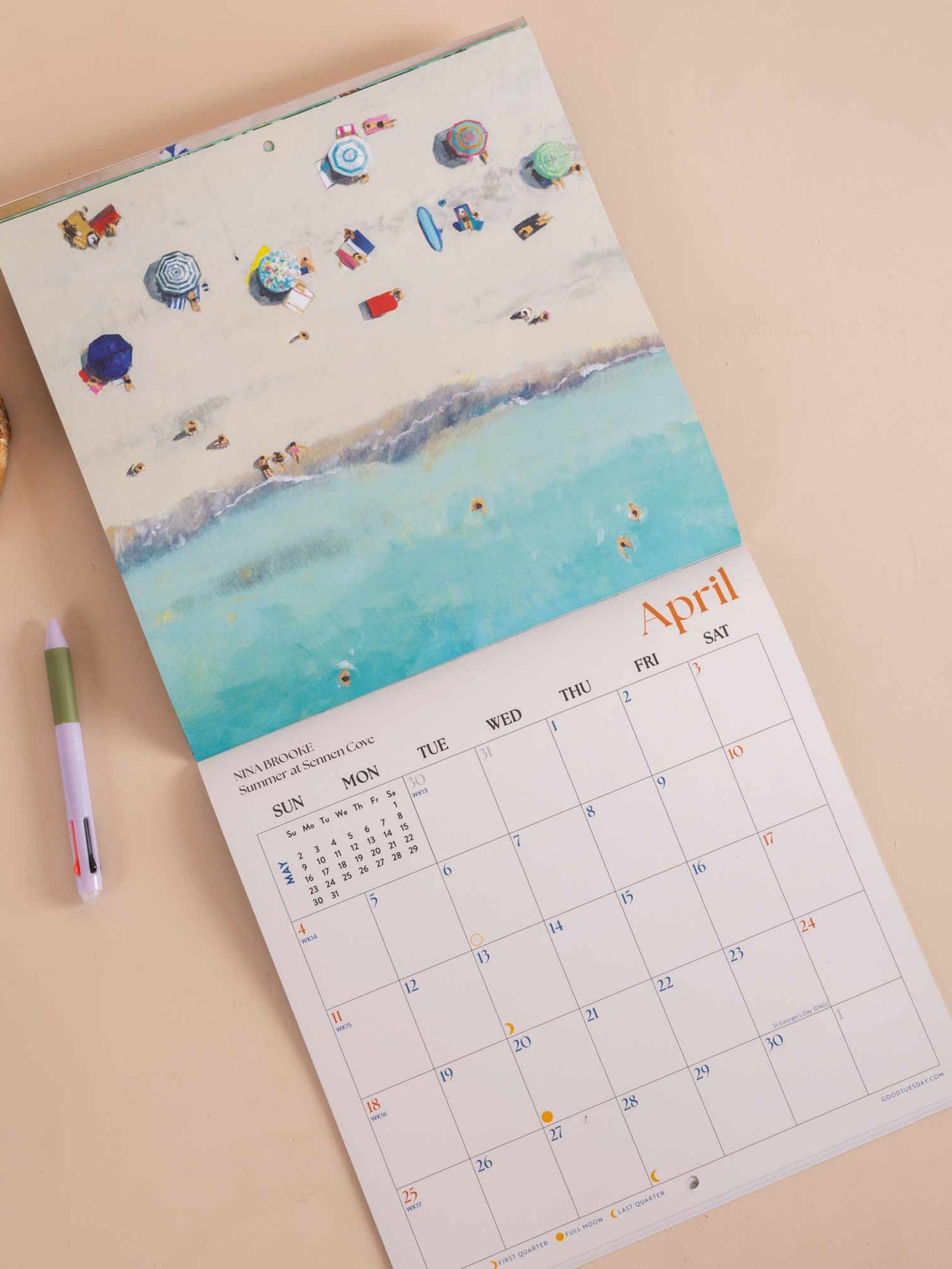 2027 Ocean Aerials Seascapes Calendar by Nina Brooke