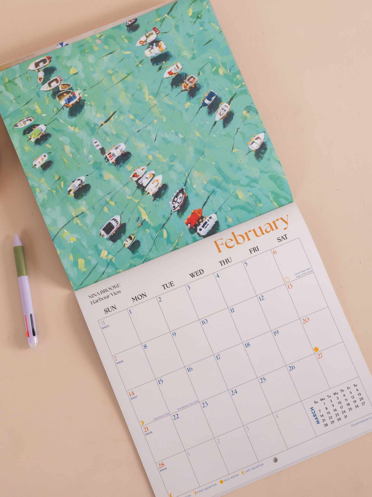 2027 Ocean Aerials Seascapes Calendar by Nina Brooke