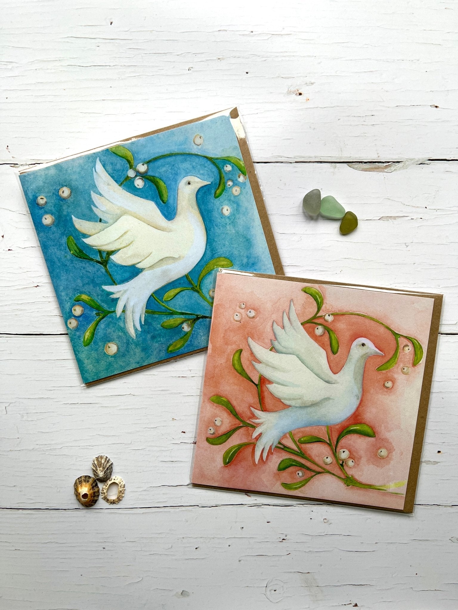 Peace & Love Watercolour Cards - Readymoney Beach Shop