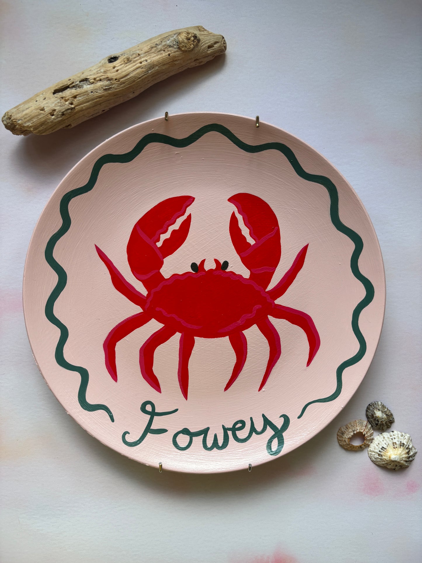 Handpainted Colourful Fowey Sealife Plates