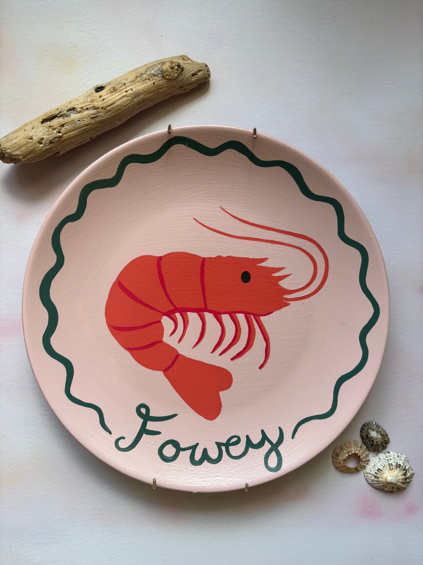 Handpainted Colourful Fowey Sealife Plates
