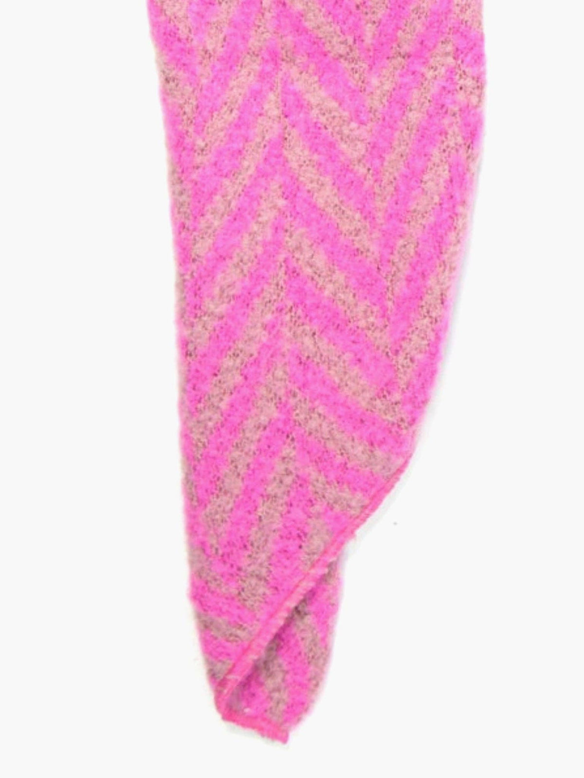 Pink Chevron Asymmetric Heavyweight Scarf