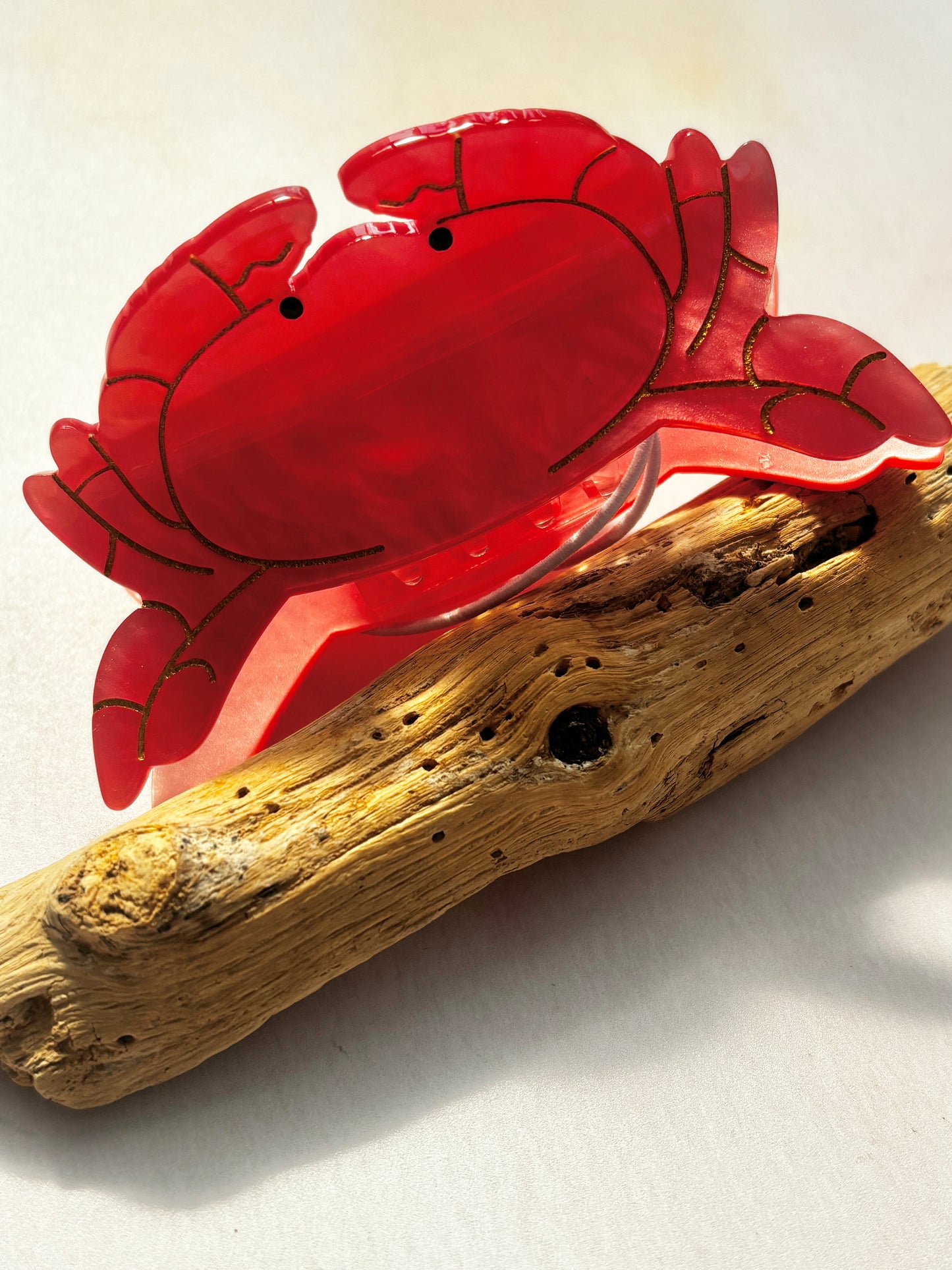 Pink Crab Hair Claw Clip
