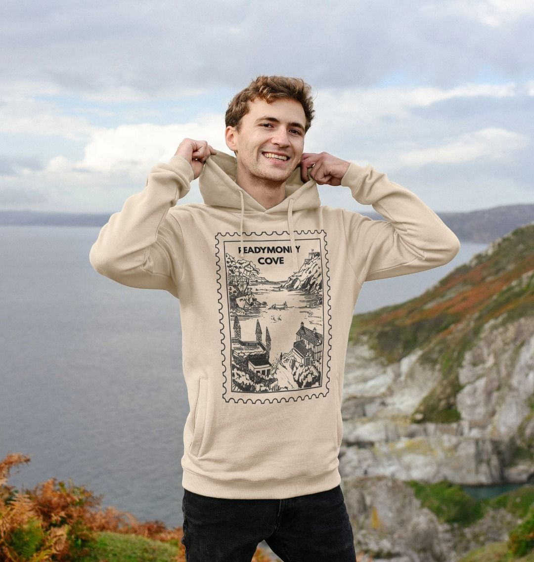 oat stamp hoodie – soft pullover with coastal graphic, cozy Readymoney Cove sweatshirt for outdoor and travel lovers