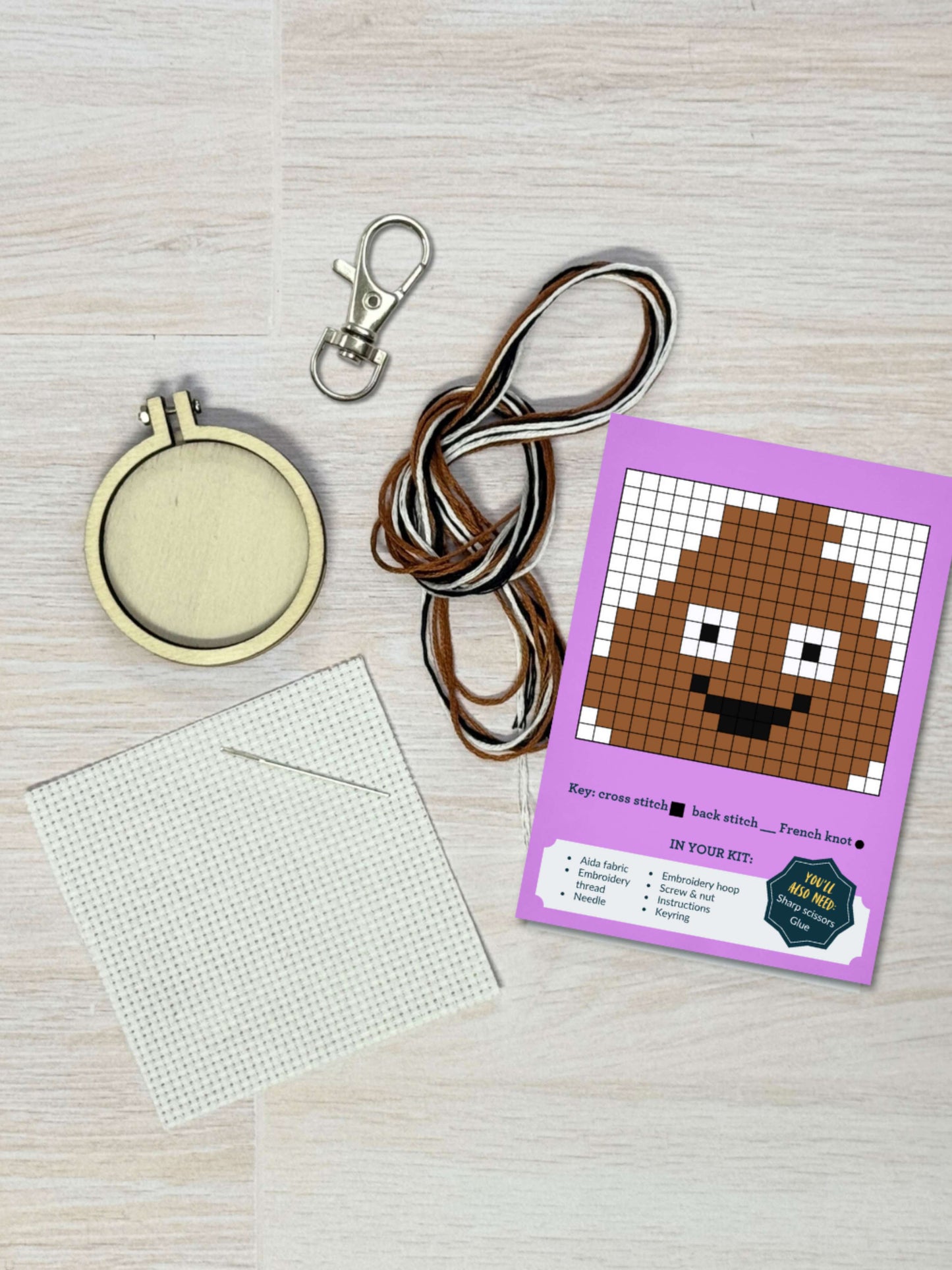 S**t happens! Mini Matchbox Cross Stitch Kit
