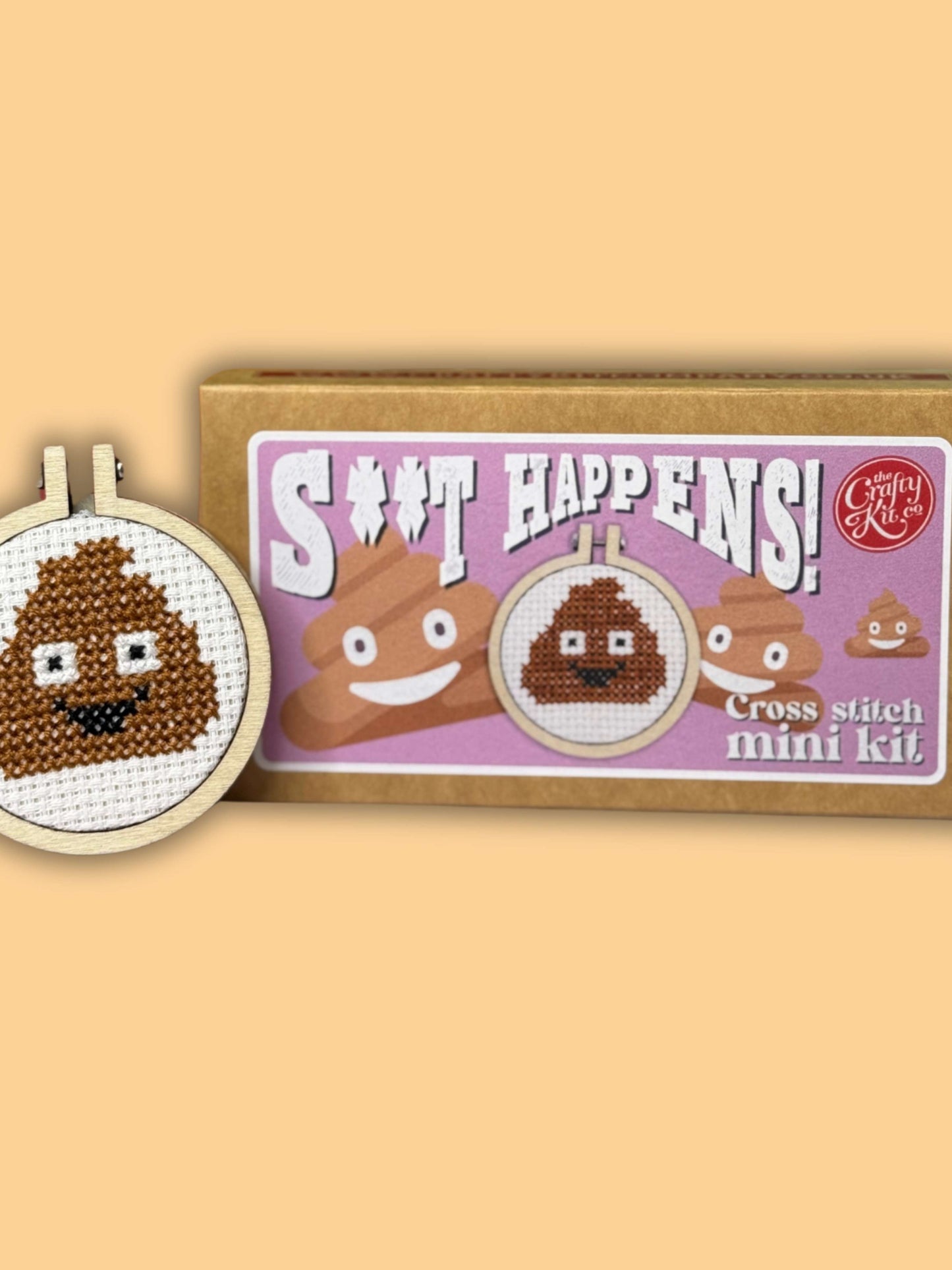 S**t happens! Mini Matchbox Cross Stitch Kit