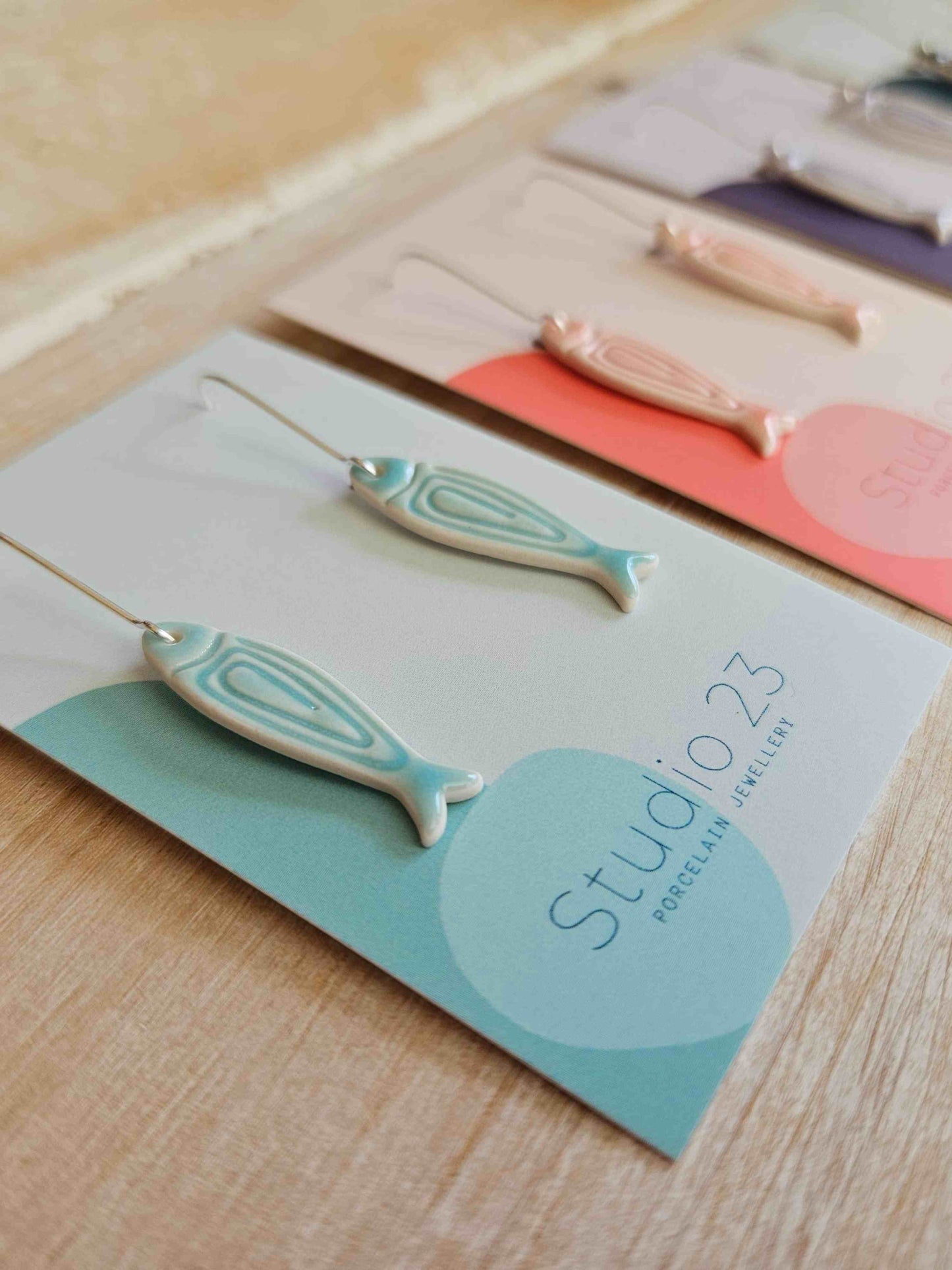 Drop Sardine Earring Pair