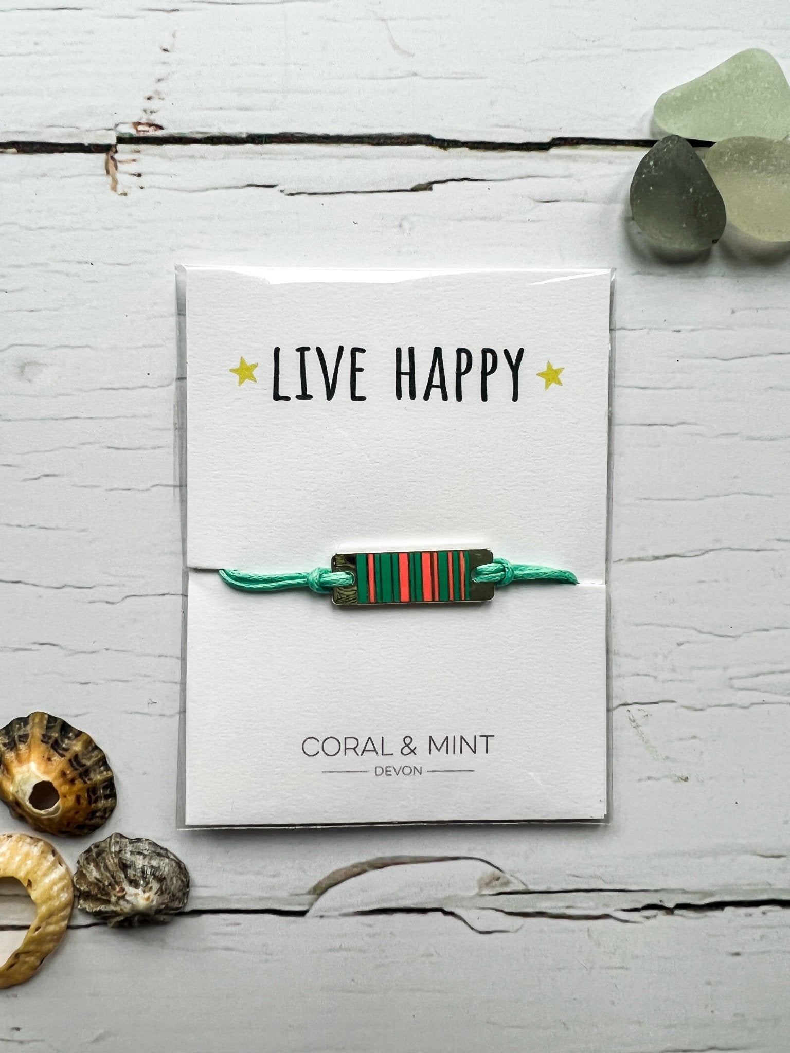 Positivity Motivational Sentiment String Bracelet or Anklet - Readymoney Beach Shop