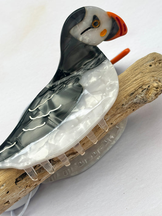 Puffin Hair Claw Clip