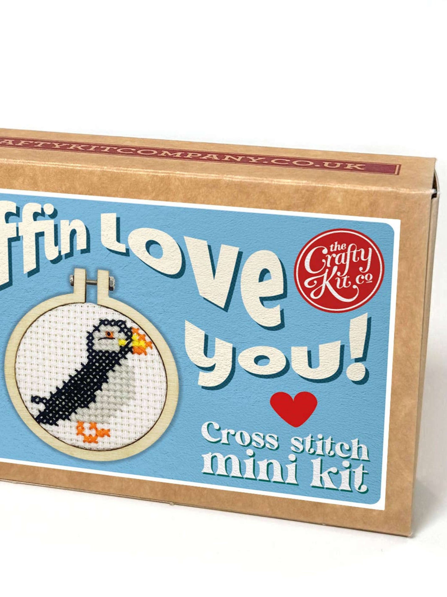 I Puffin Love You! Mini Matchbox Cross Stitch Kit