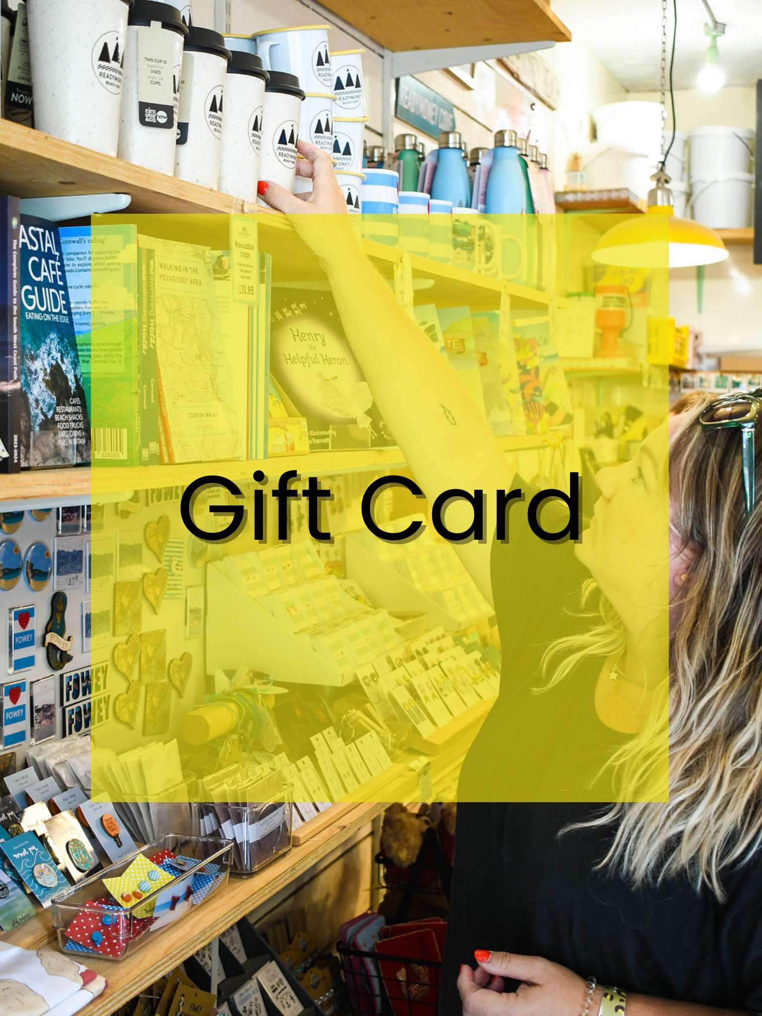colorful beach shop gift card—perfect for travel lovers, coastal souvenirs, and eco-friendly gifting