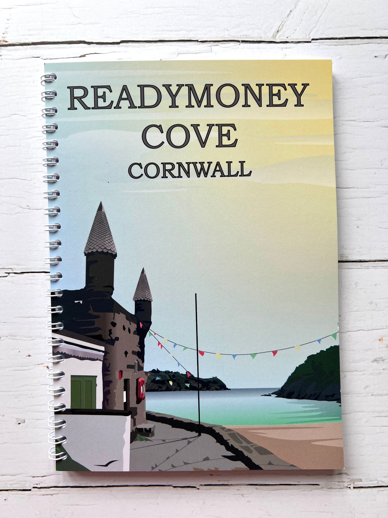 Readymoney Cove & Fowey Digital Art A5 Notebooks - Readymoney Beach Shop