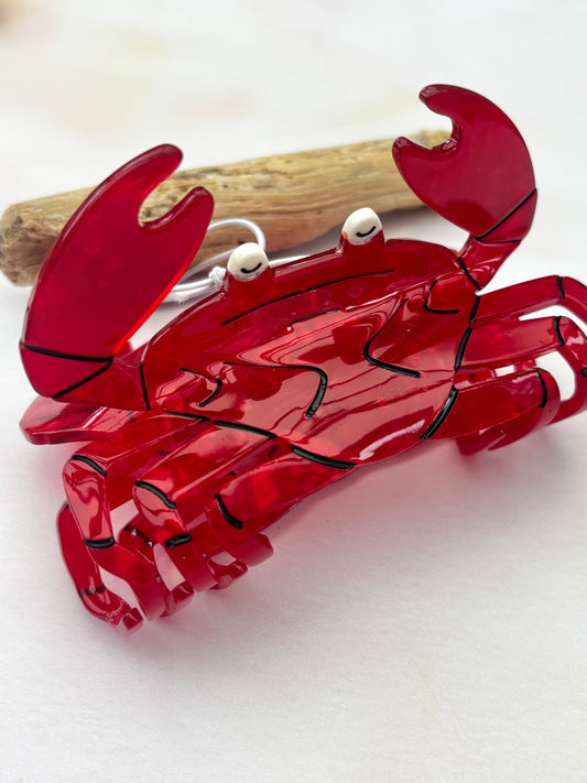 Red Crab Hair Claw Clip